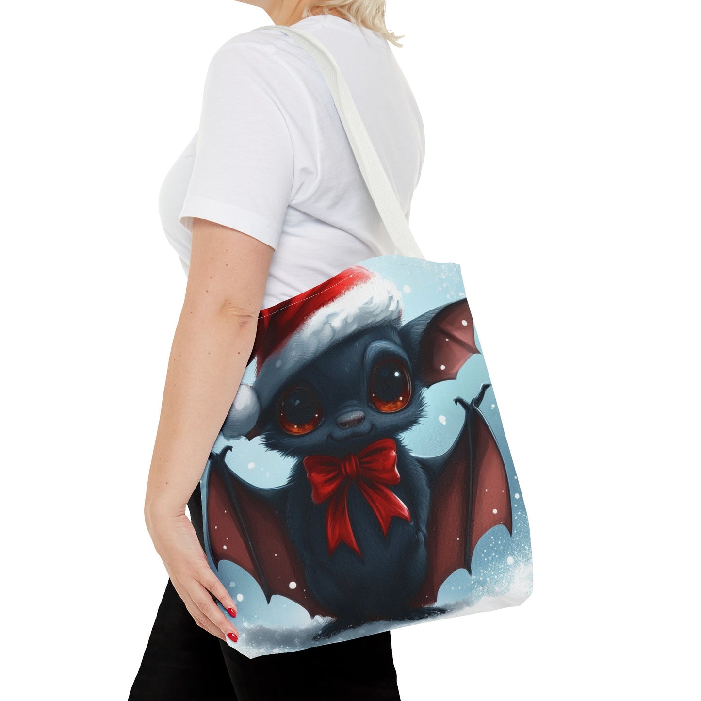 Cute Festive Bat Tote Bag (AOP)