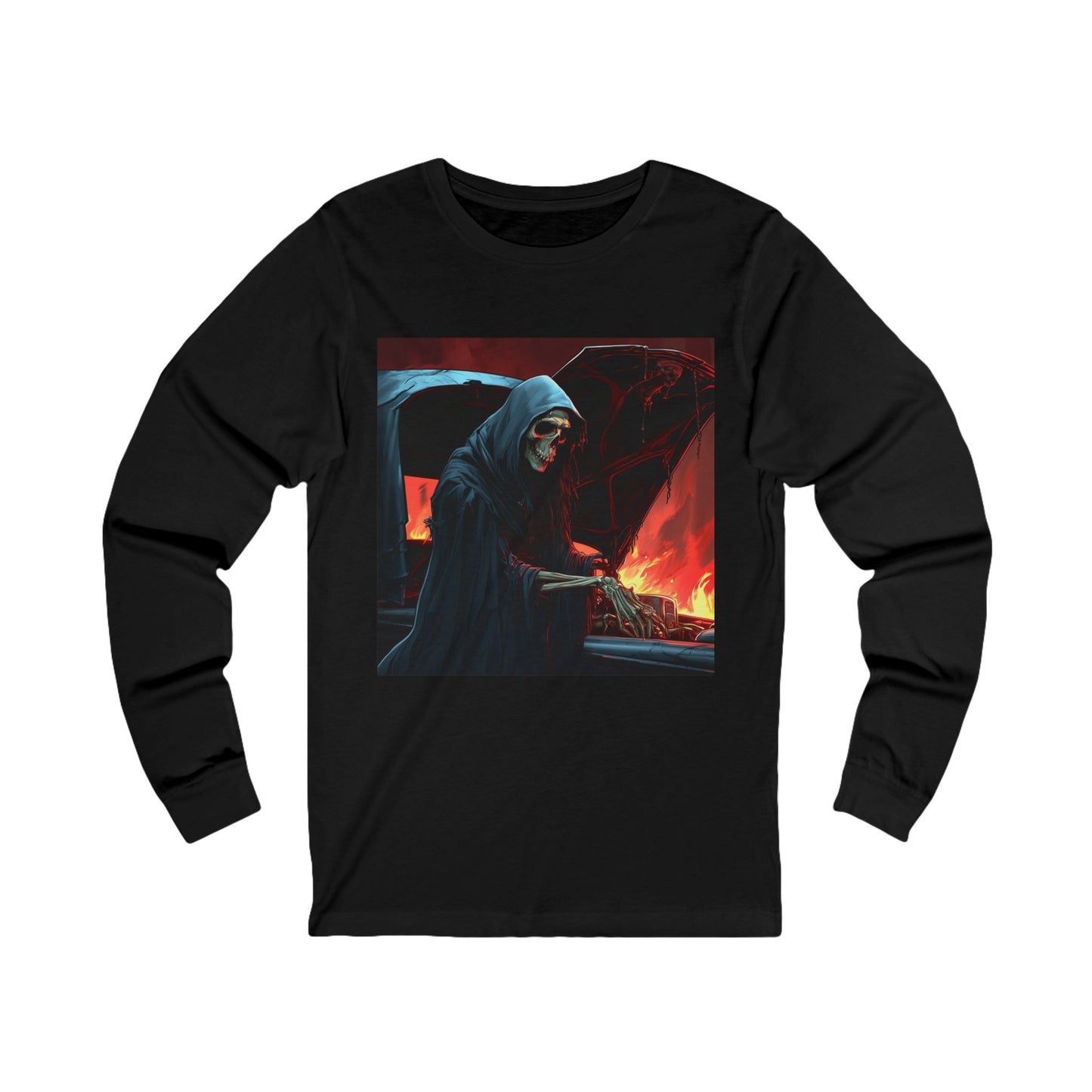 Mechanic Grim Reaper Unisex Jersey Long Sleeve Tee