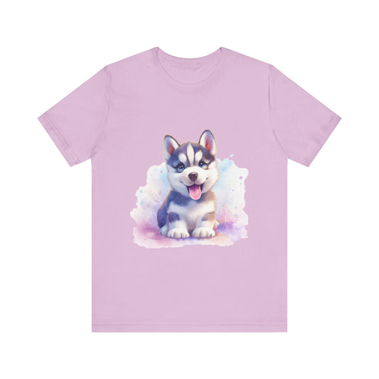 Cute Husky Unisex Jersey Short Sleeve Tee