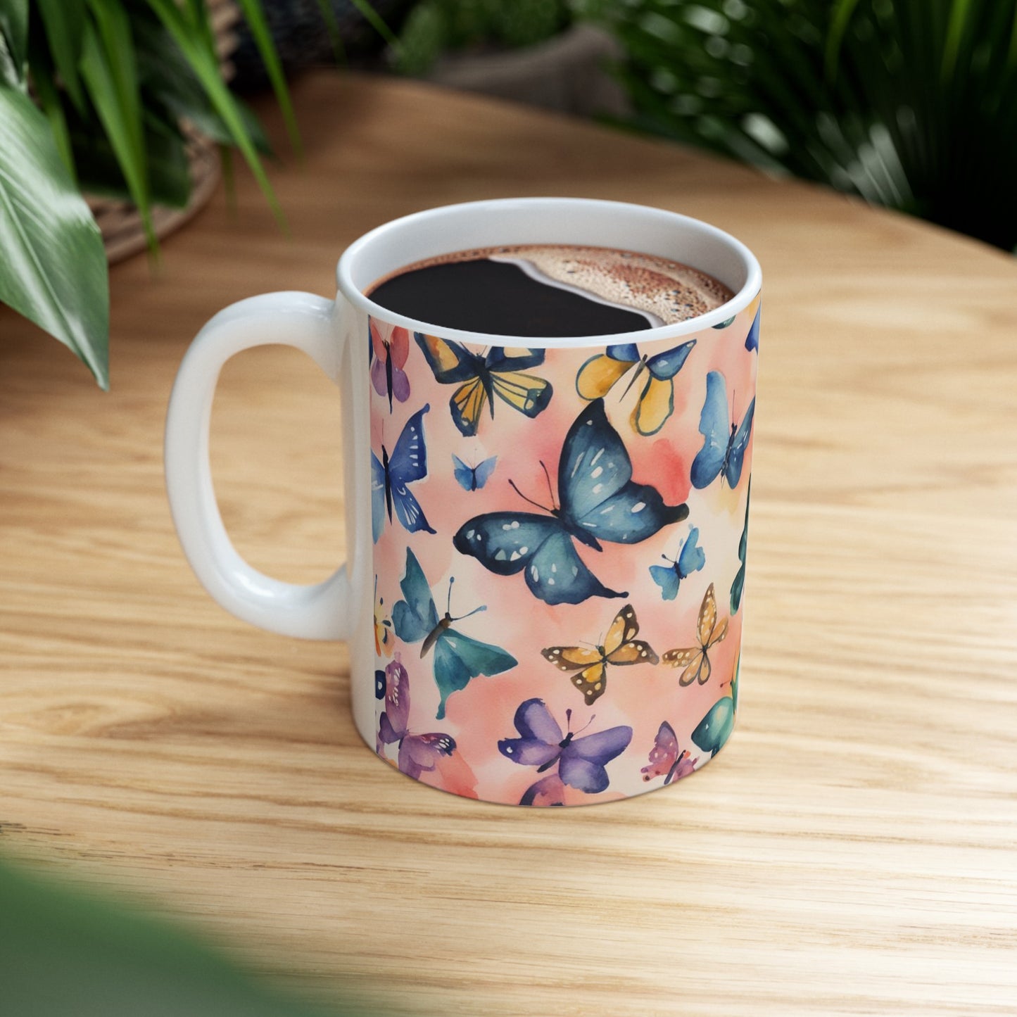 Fluttering Butterflies Ceramic Mug, 11oz