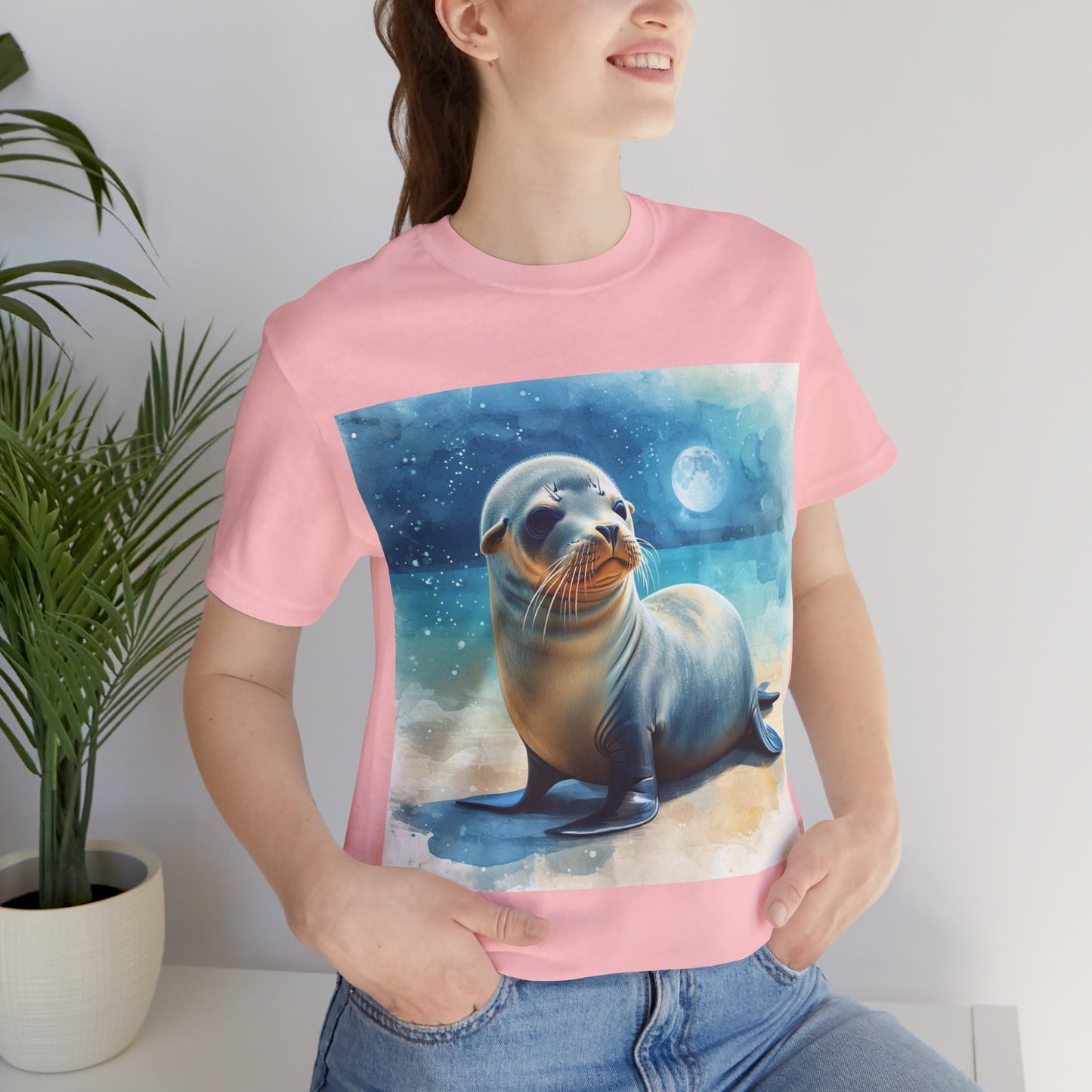 Cute Sea Lion Unisex Jersey Short Sleeve Tee