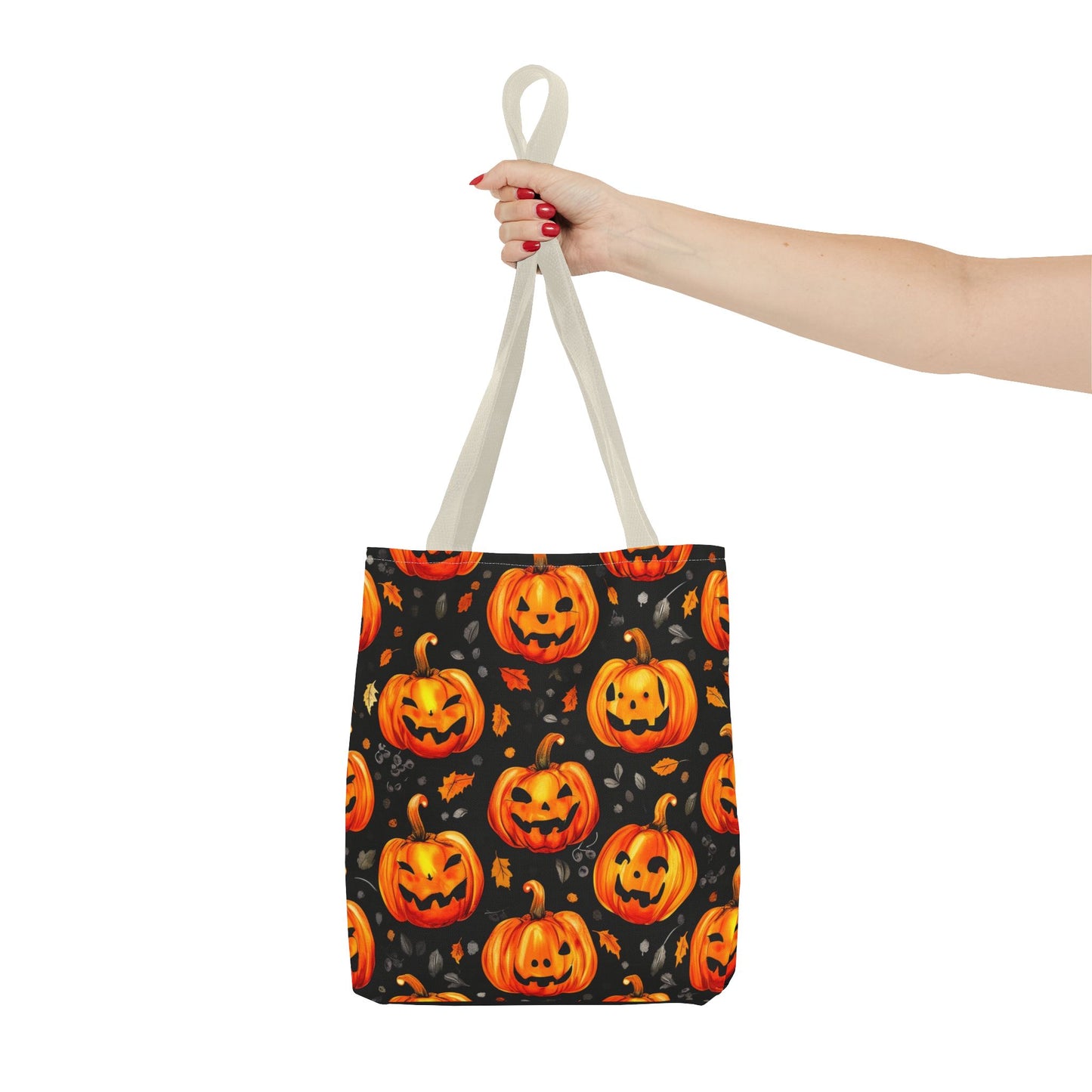 Happy Pumpkin Pattern Tote Bag (AOP)