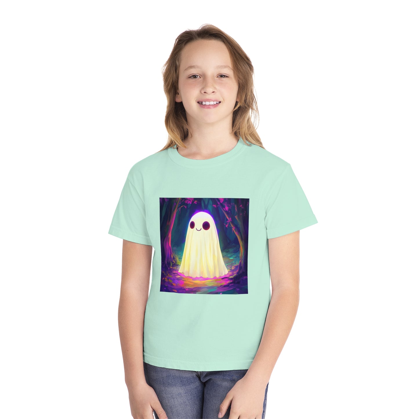 Cute Neon Ghost Youth Midweight Tee