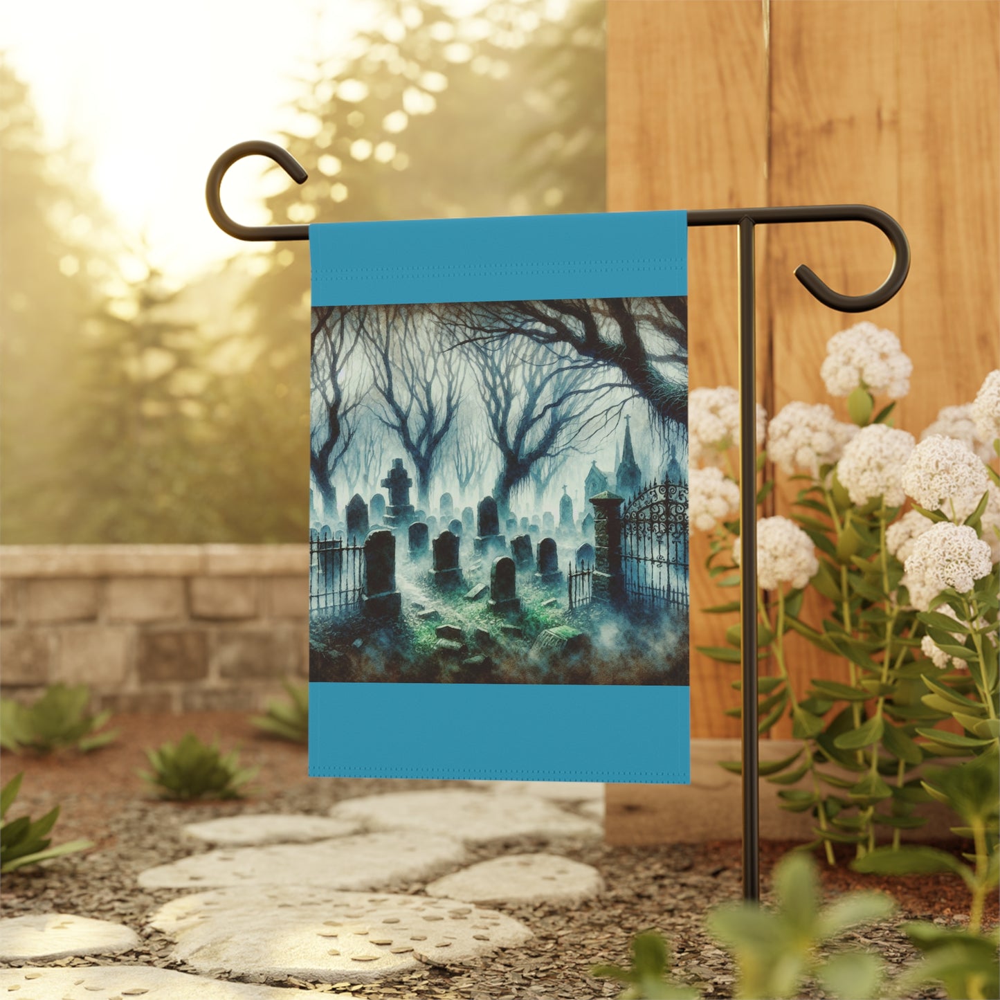 Haunted Cemetery Garden & House Banner