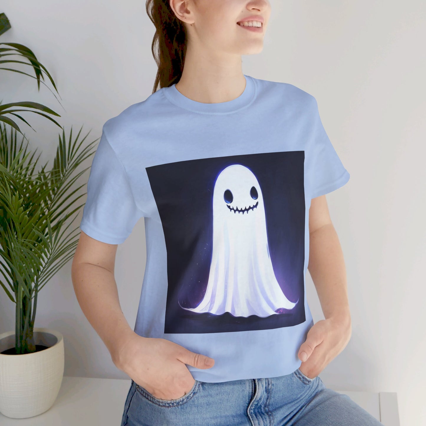 Creepy Cute Ghost Unisex Jersey Short Sleeve Tee