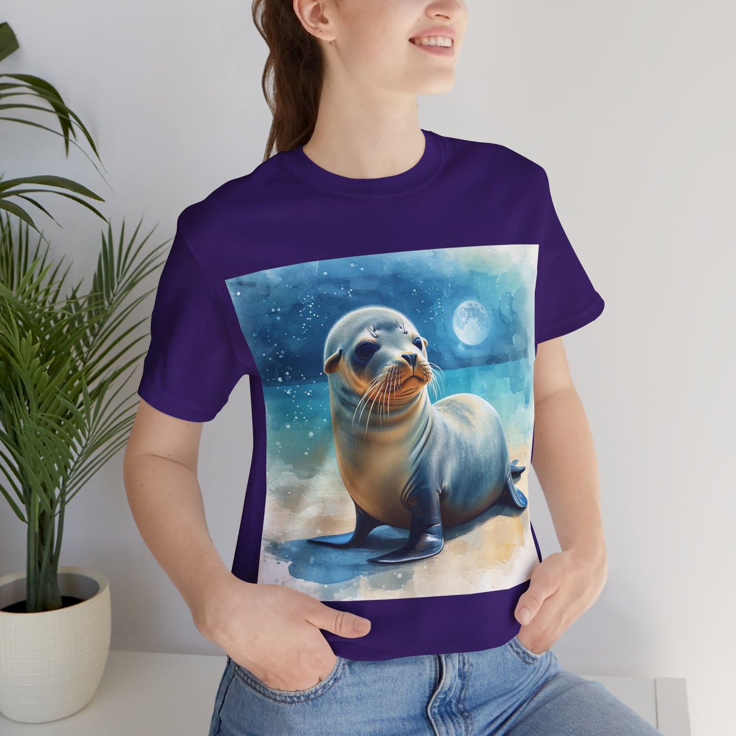 Cute Sea Lion Unisex Jersey Short Sleeve Tee