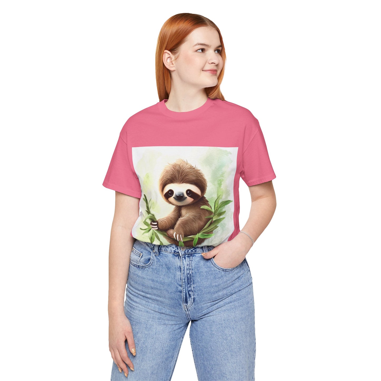 Playful Sloth Unisex Jersey Short Sleeve Tee