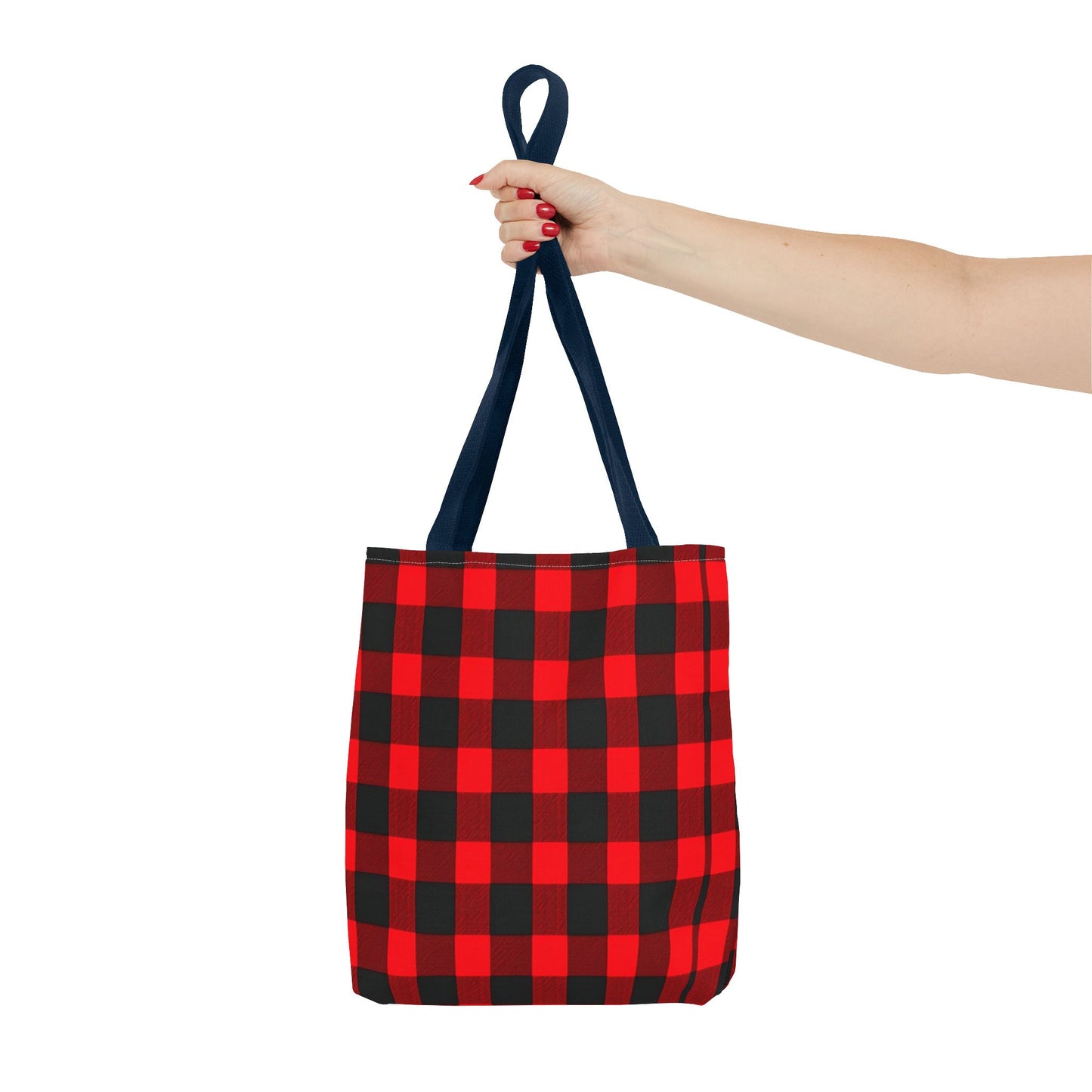 Red and Black Plaid Tote Bag (AOP)