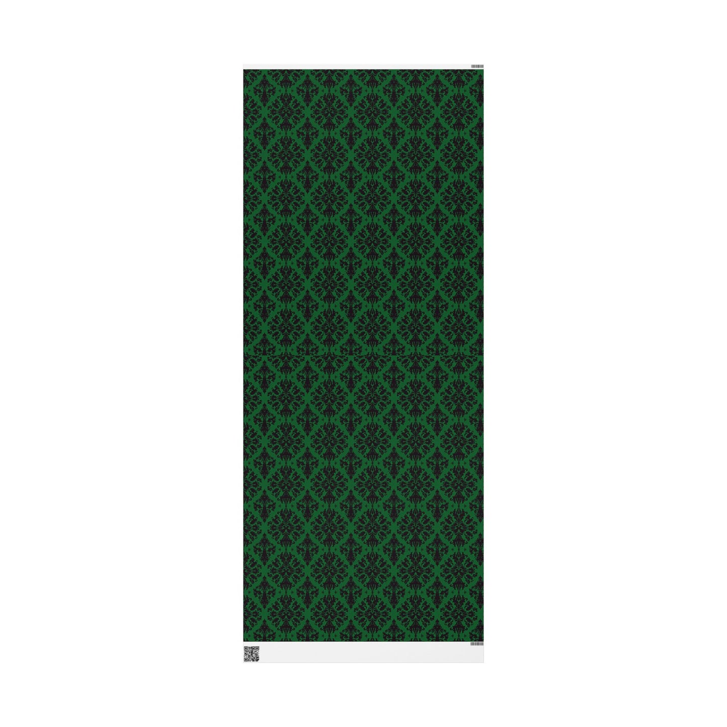 Green and Black Victorian Damask Wrapping Papers