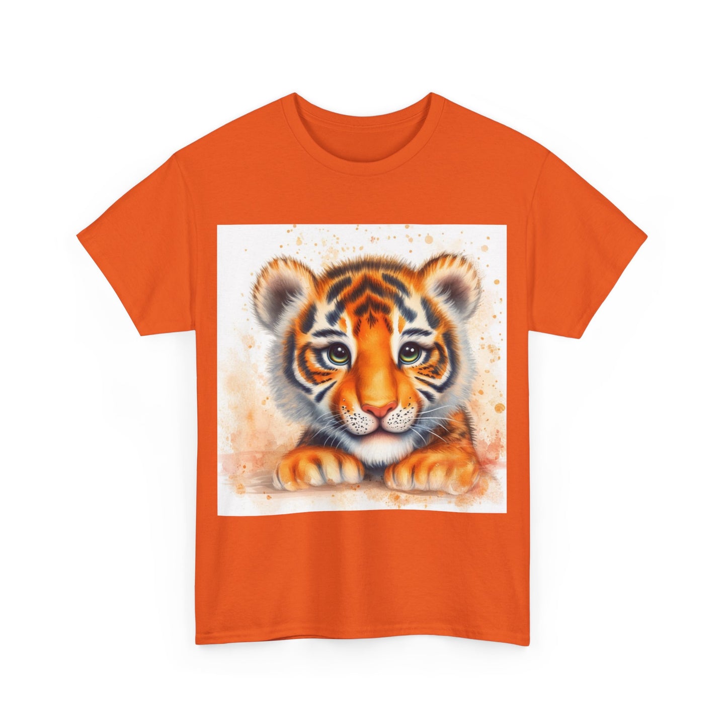 Cute Tiger Unisex Heavy Cotton Tee