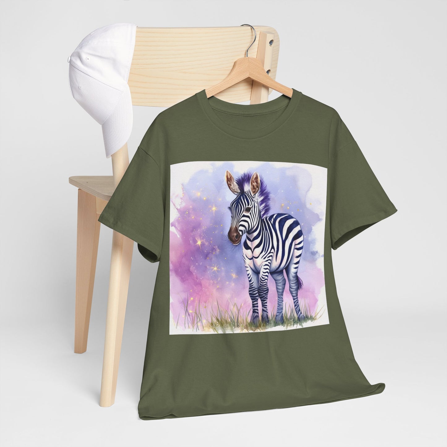 Adorable Zebra Unisex Heavy Cotton Tee