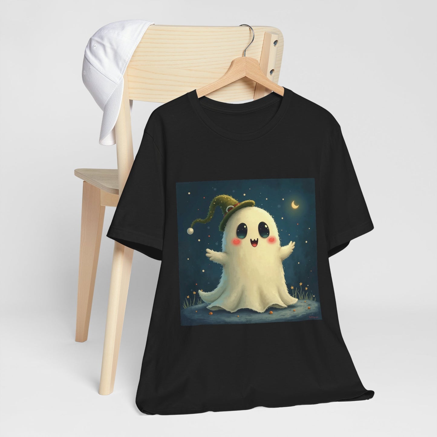 Cute Spooky Winter Ghost Unisex Jersey Tee