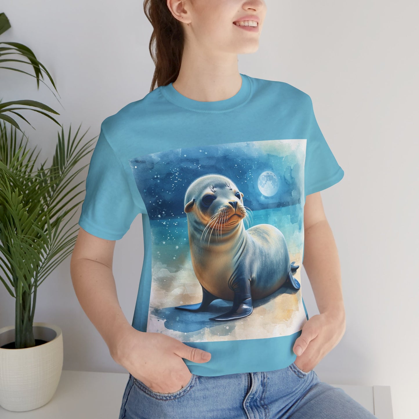 Cute Sea Lion Unisex Jersey Short Sleeve Tee