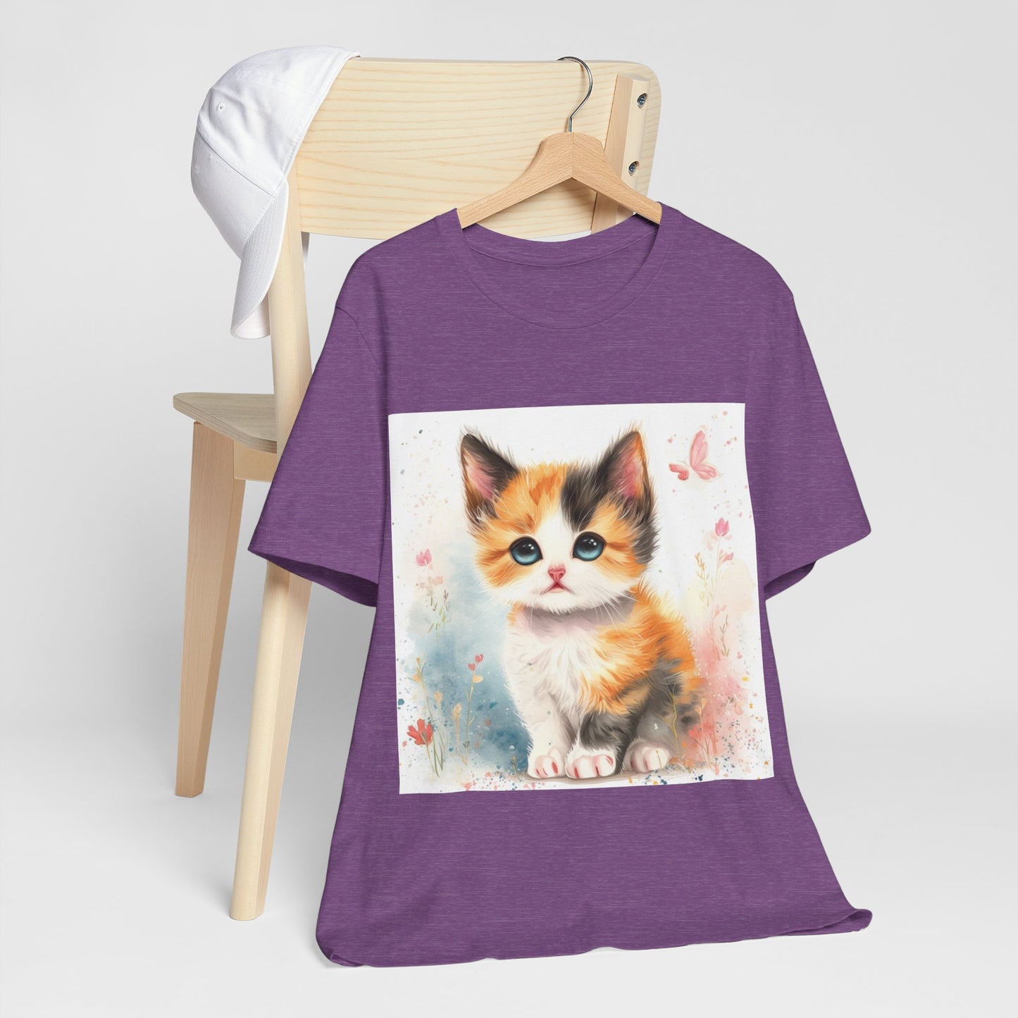 Butterfly Calico Kitten Unisex Jersey Short Sleeve Tee