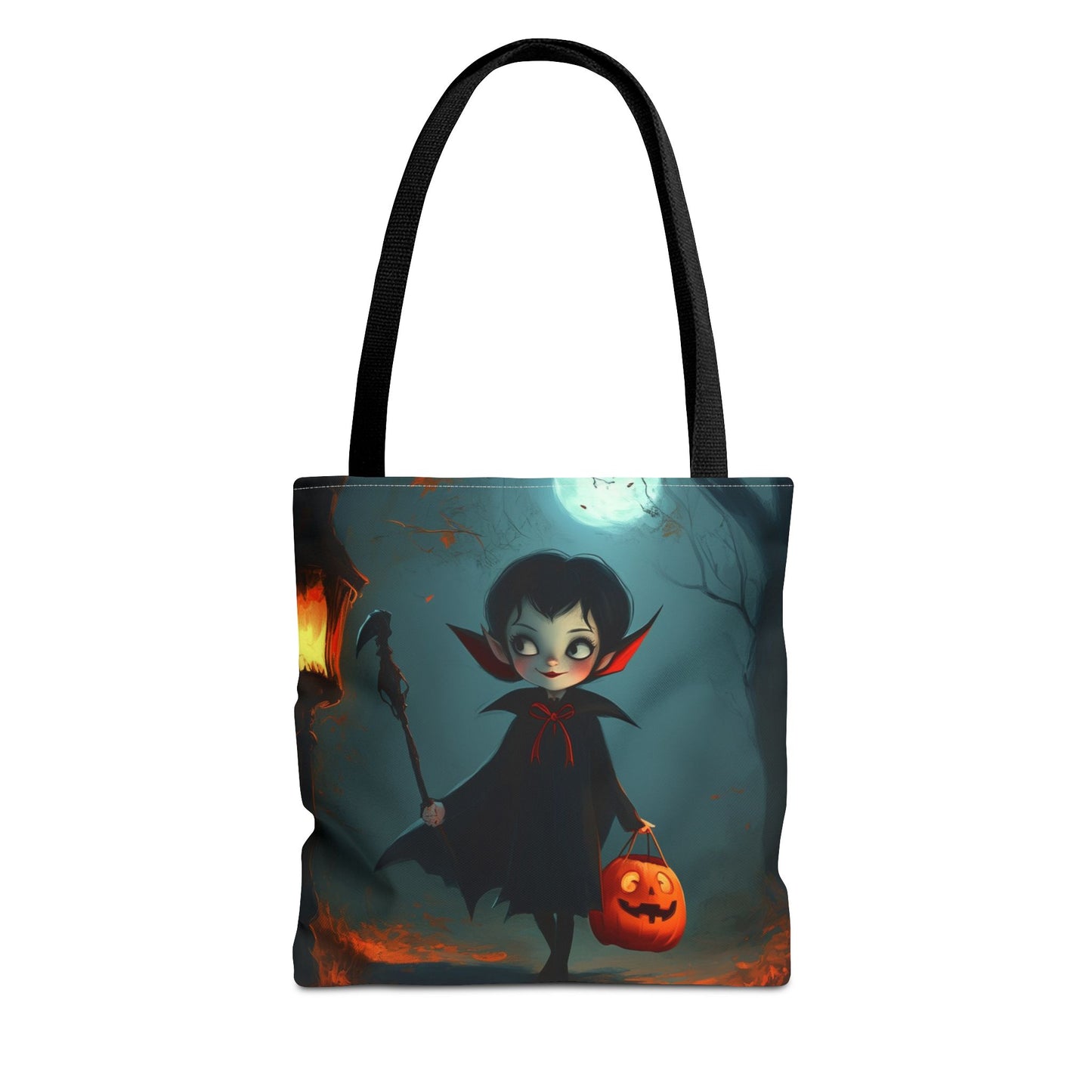 Cute Trick or Treating Vampire Tote Bag (AOP)