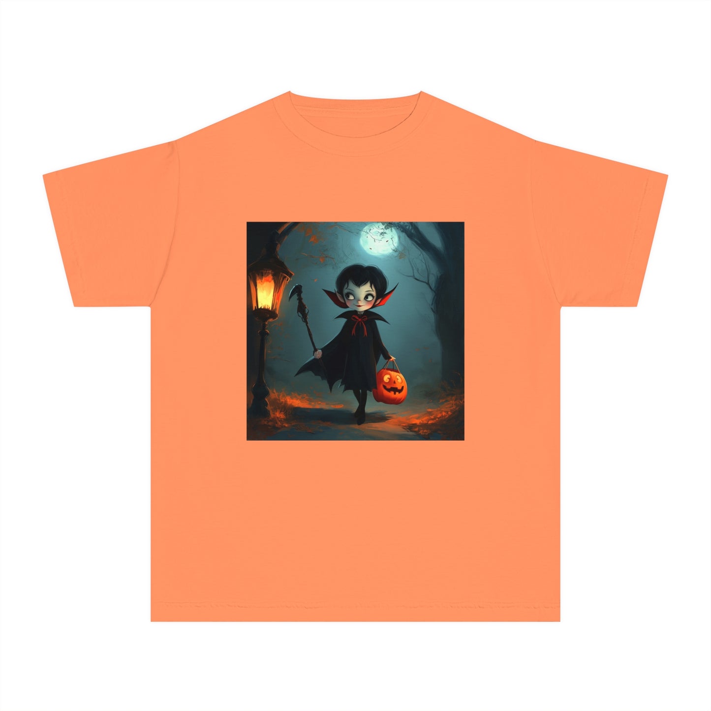 Cute Trick or Treating Vampire Youth Midweight Tee