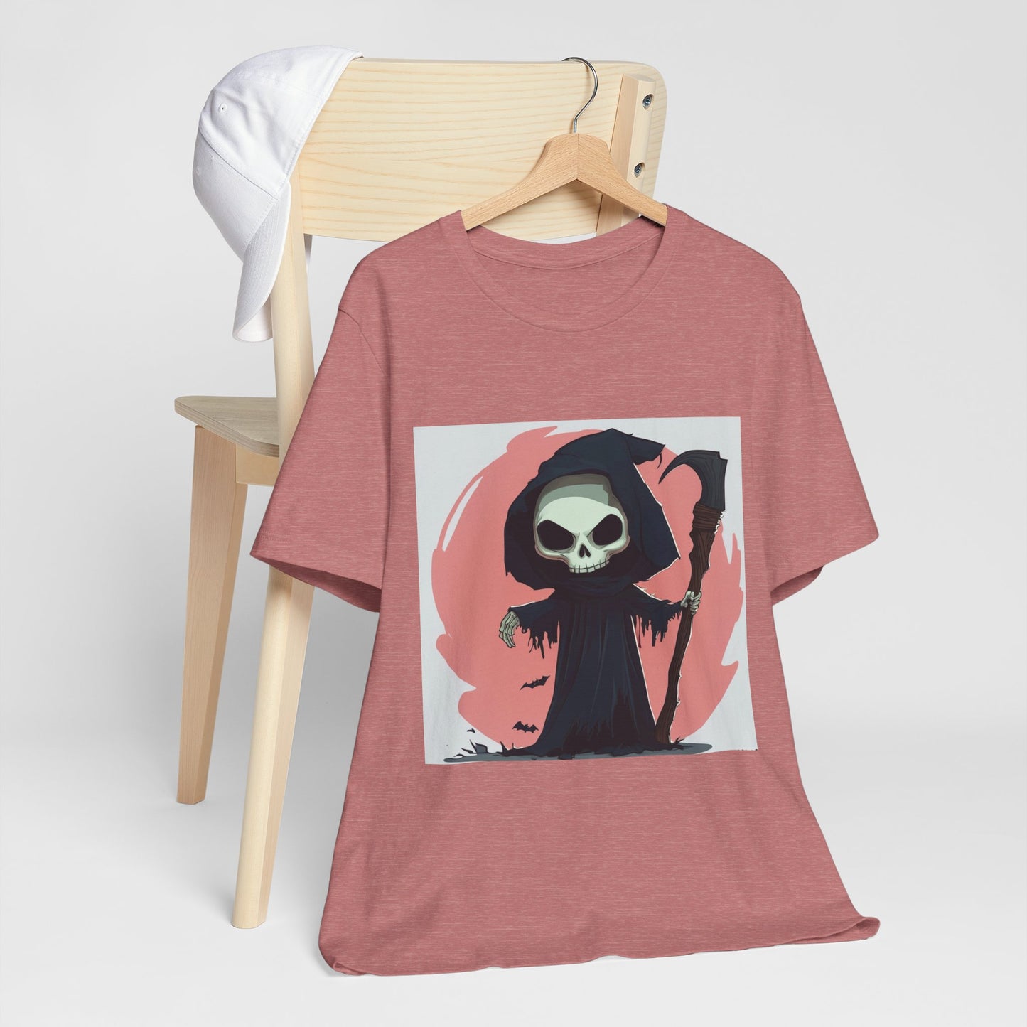 Cute Pink Grim Reaper Unisex Jersey Short Sleeve Tee