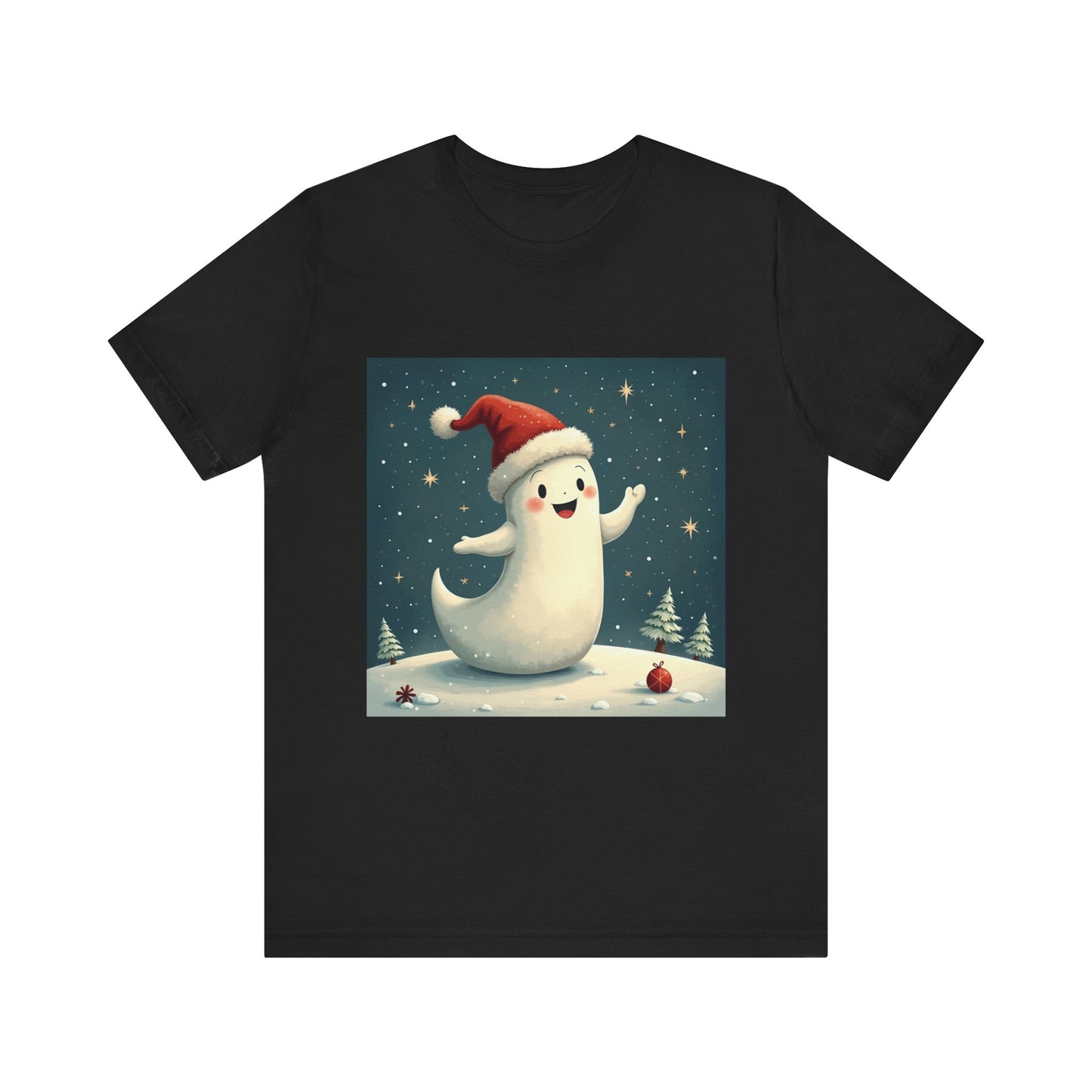 Cute Winter Ghost Unisex Jersey Tee