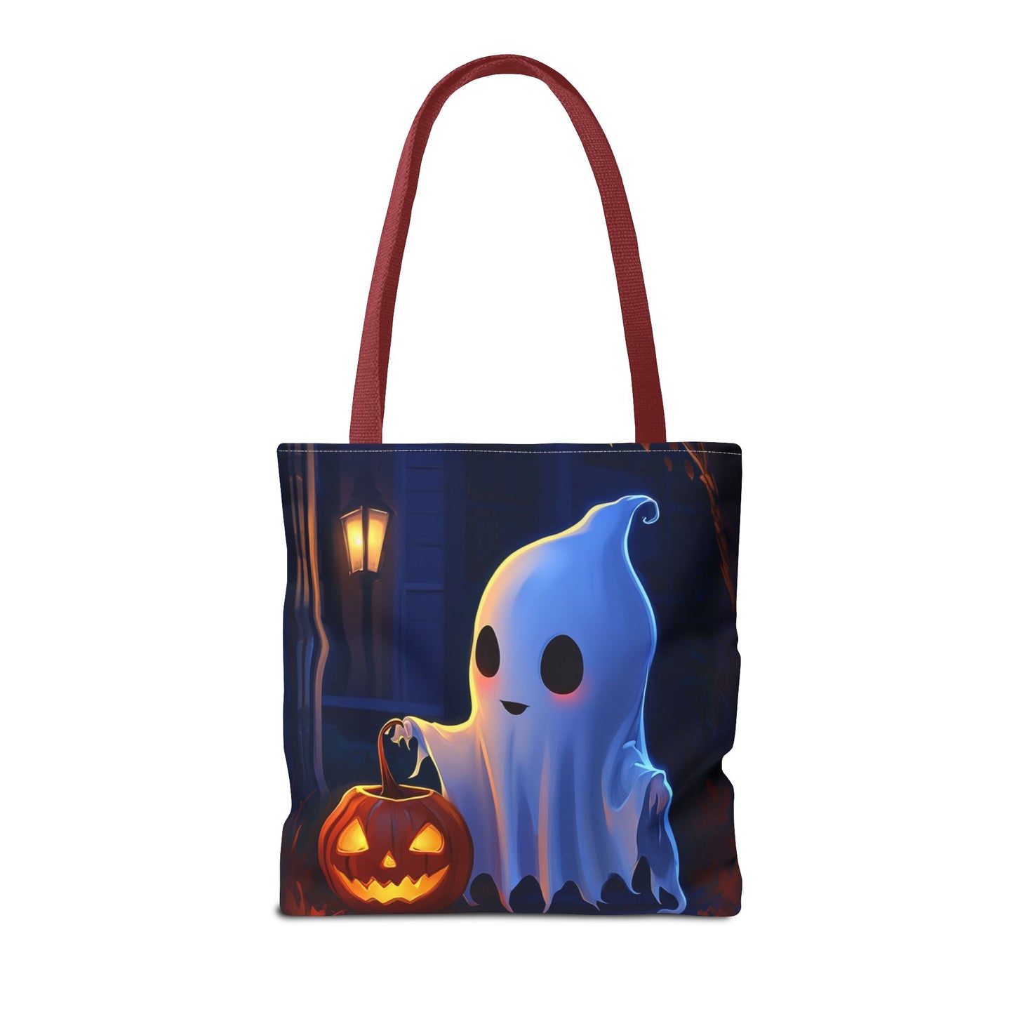 Cute Ghost Trick or Treating Tote Bag (AOP)