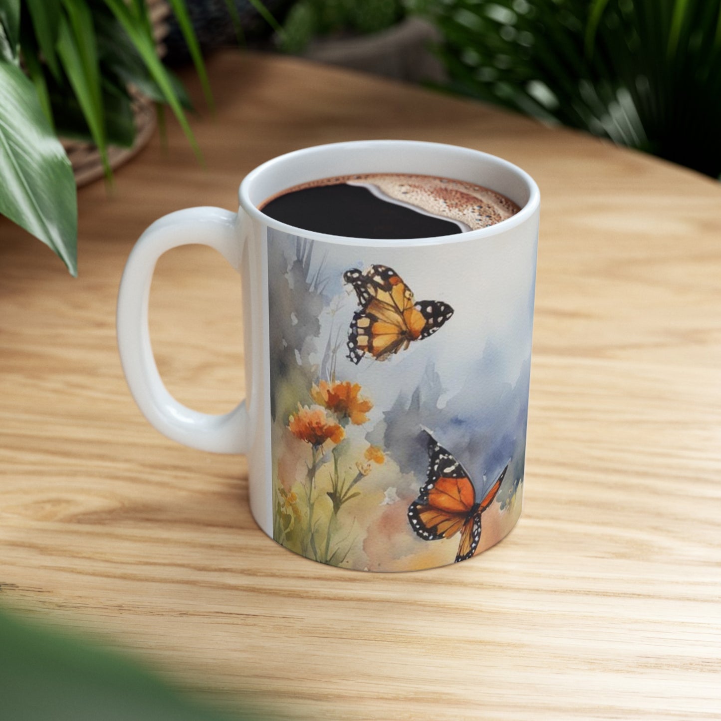 Monarch Butterfly Ceramic Mug, 11oz