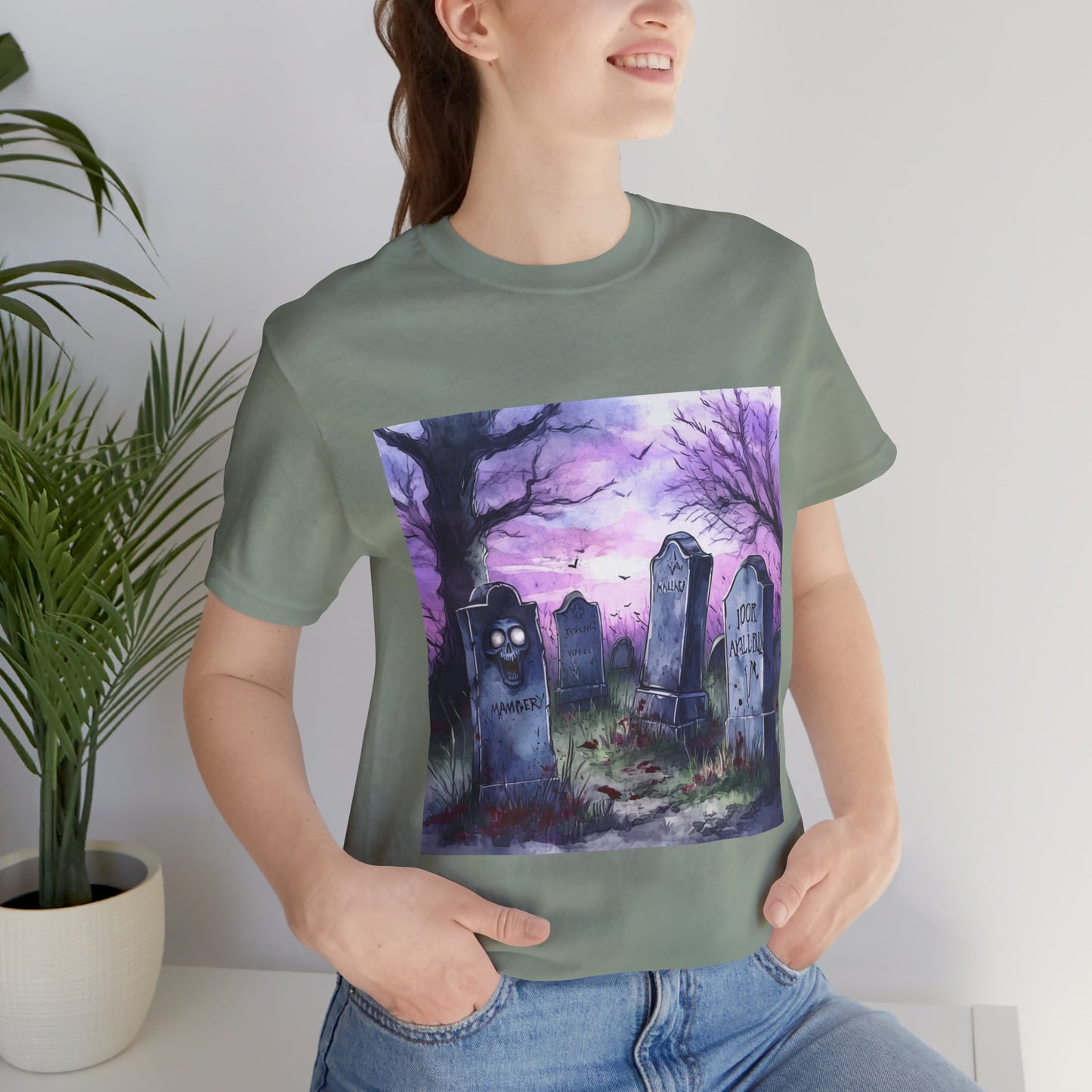 Purple Graveyard Unisex Jersey Short Sleeve Tee