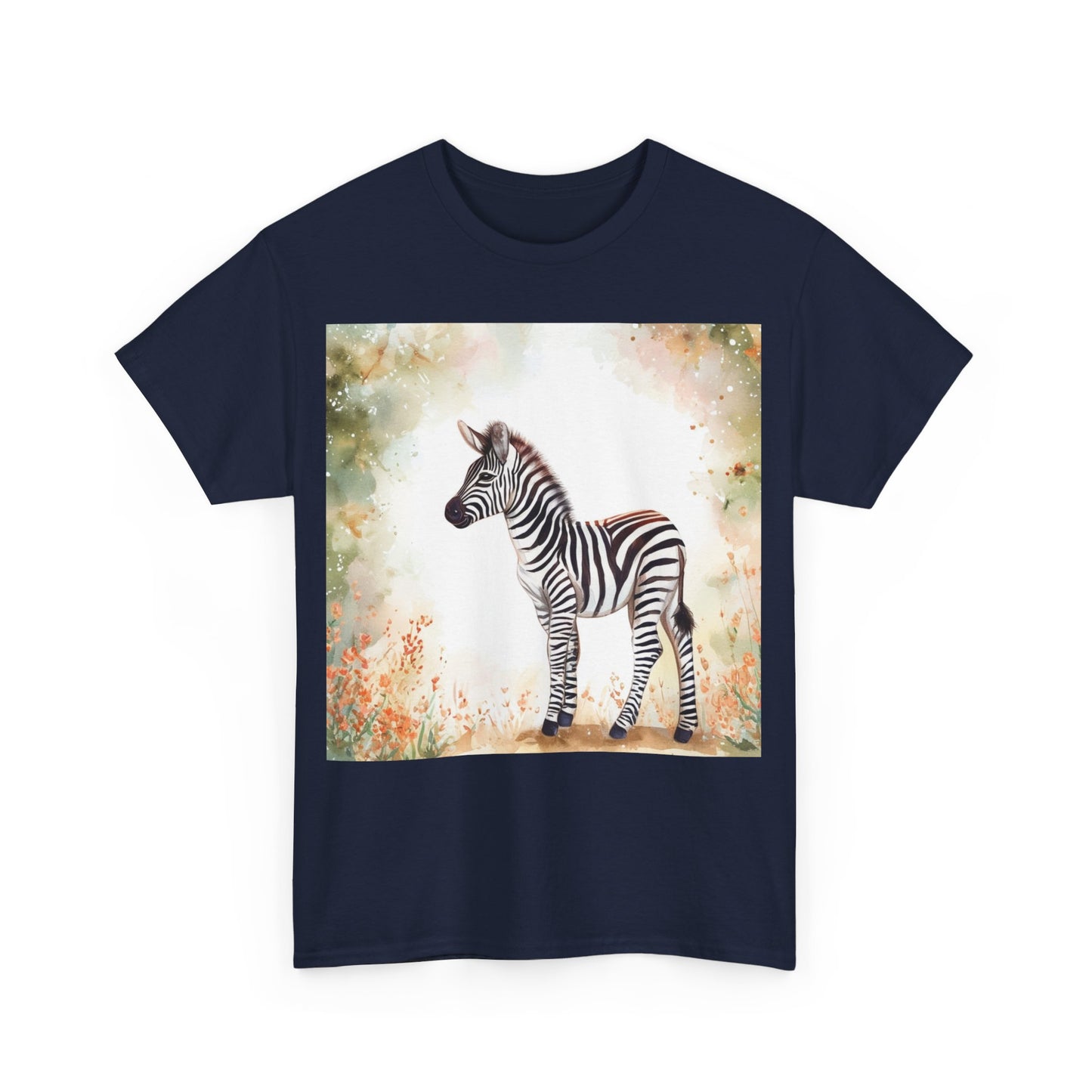 Playful Zebra Unisex Heavy Cotton Tee