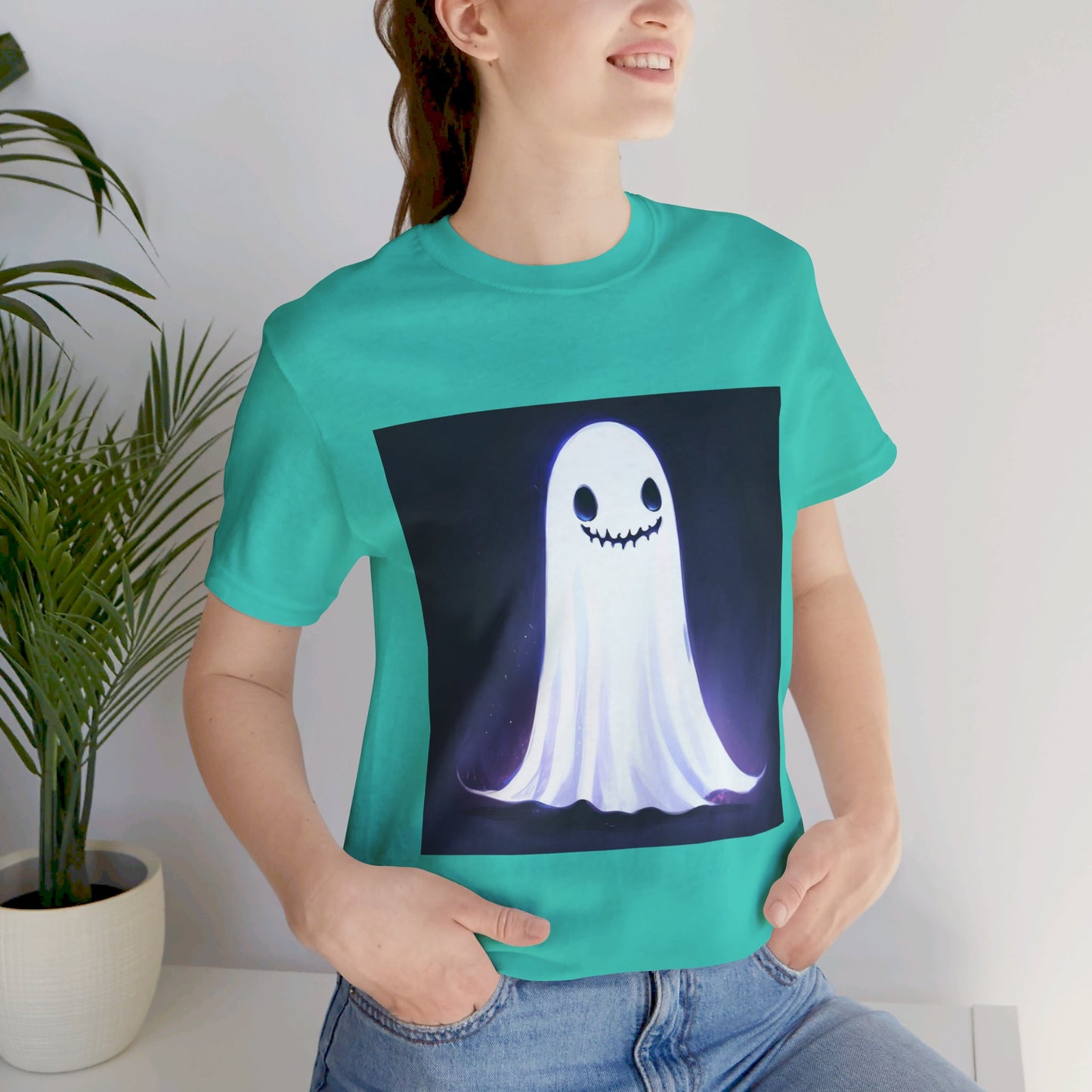 Creepy Cute Ghost Unisex Jersey Short Sleeve Tee