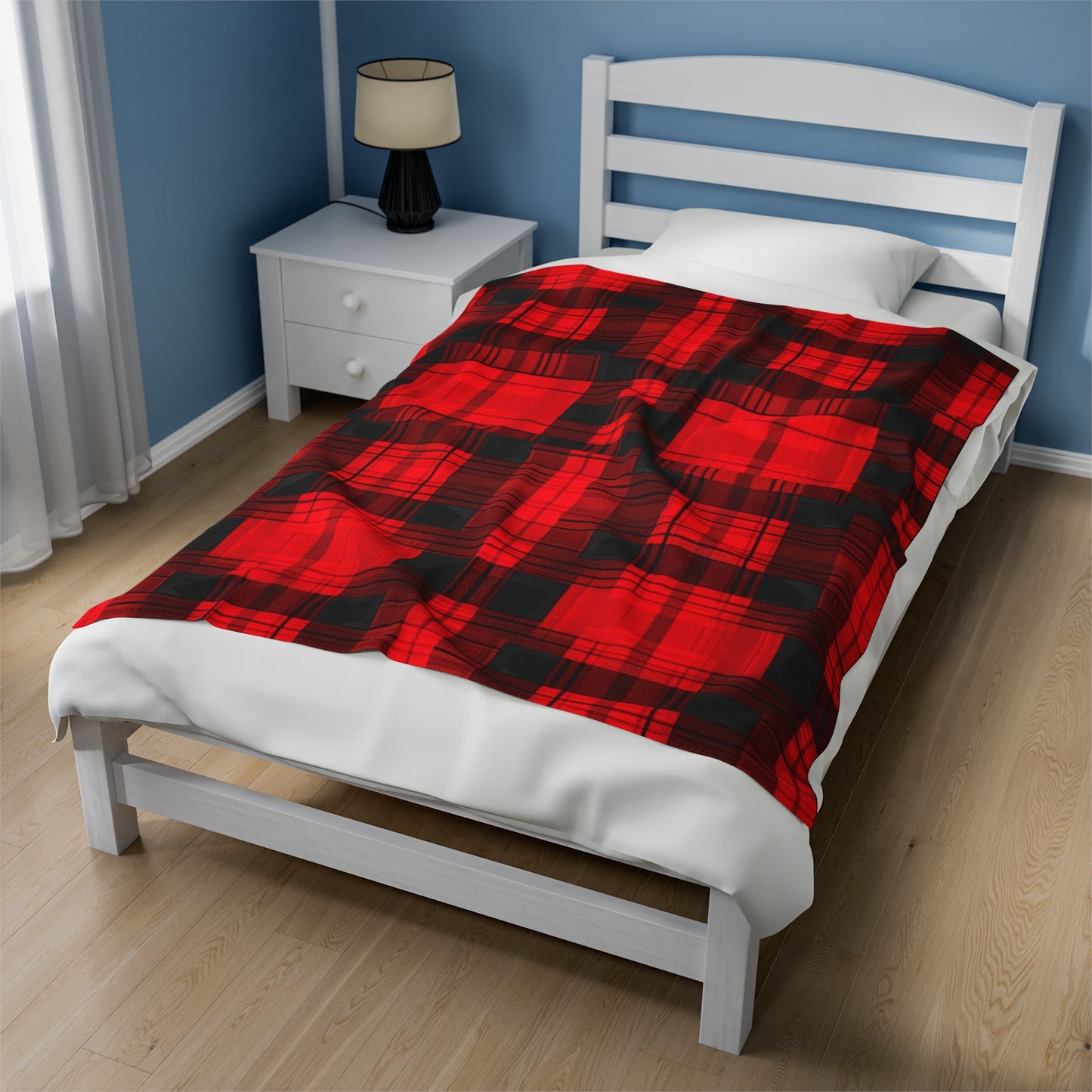 Cute Plaid Velveteen Plush Blanket