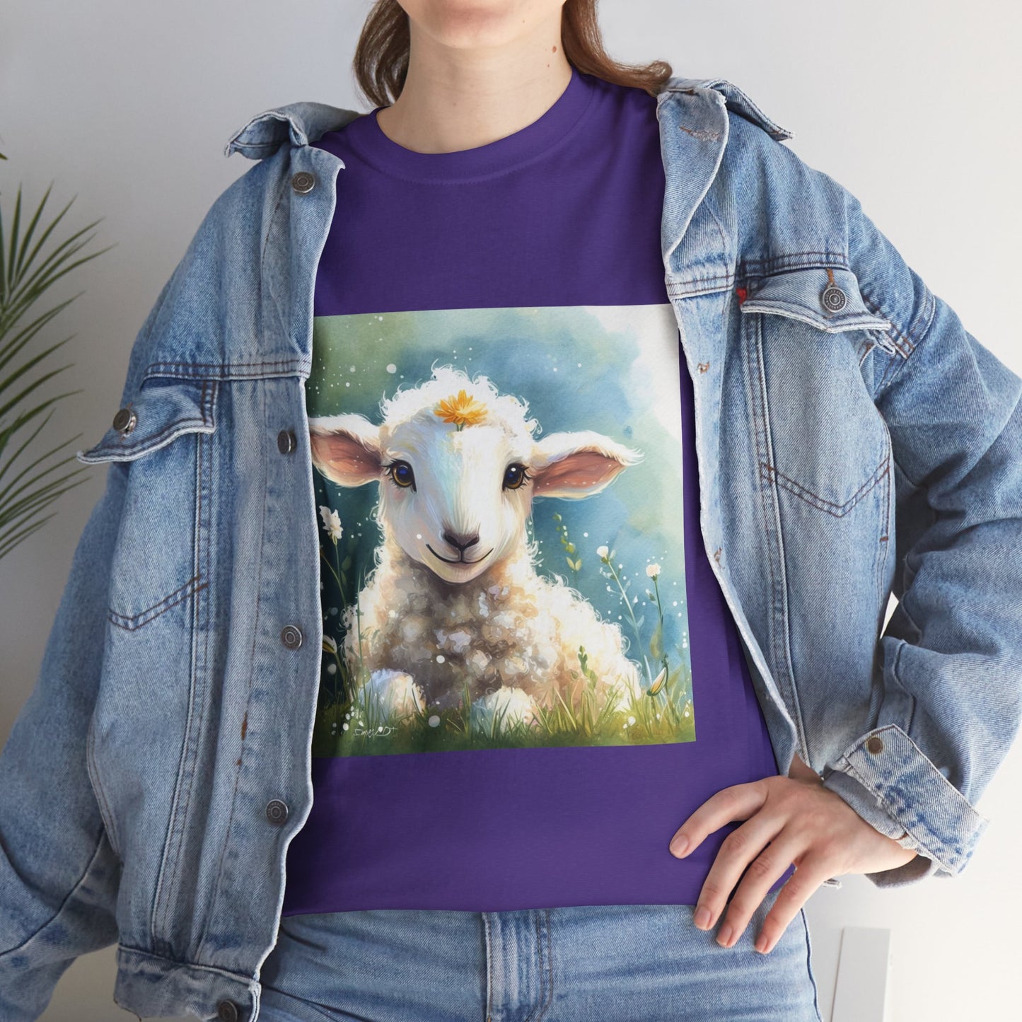 Cute Lamb Unisex Heavy Cotton Tee