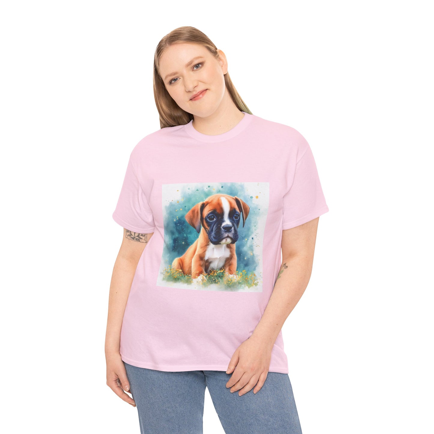 Boxer Puppy Unisex Heavy Cotton Tee