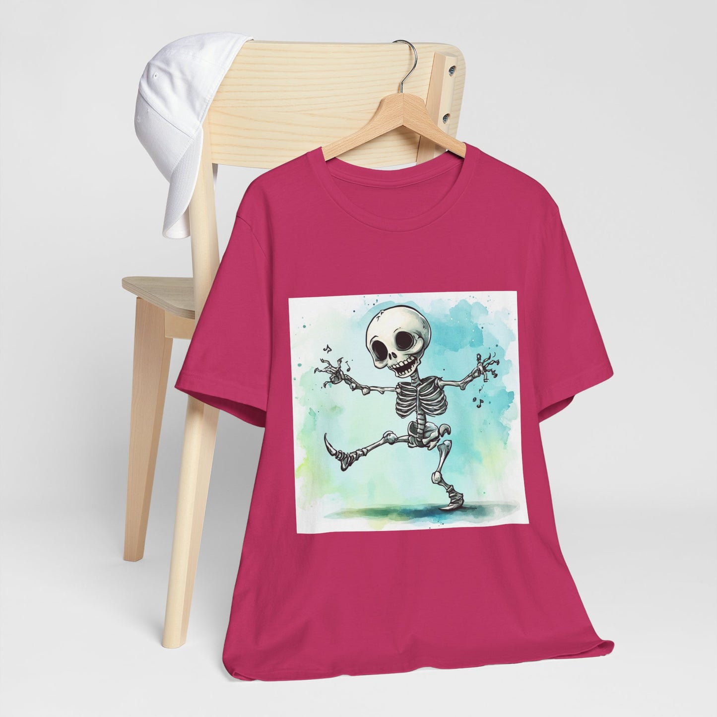 Happy Cute Skeleton Unisex Jersey Short Sleeve Tee