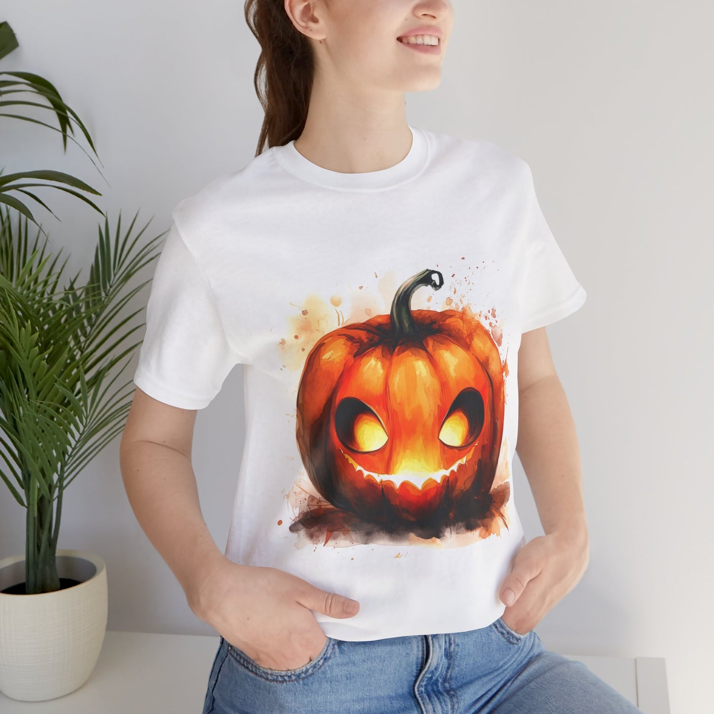 Cute Happy Jack o Lantern Unisex Jersey Short Sleeve Tee