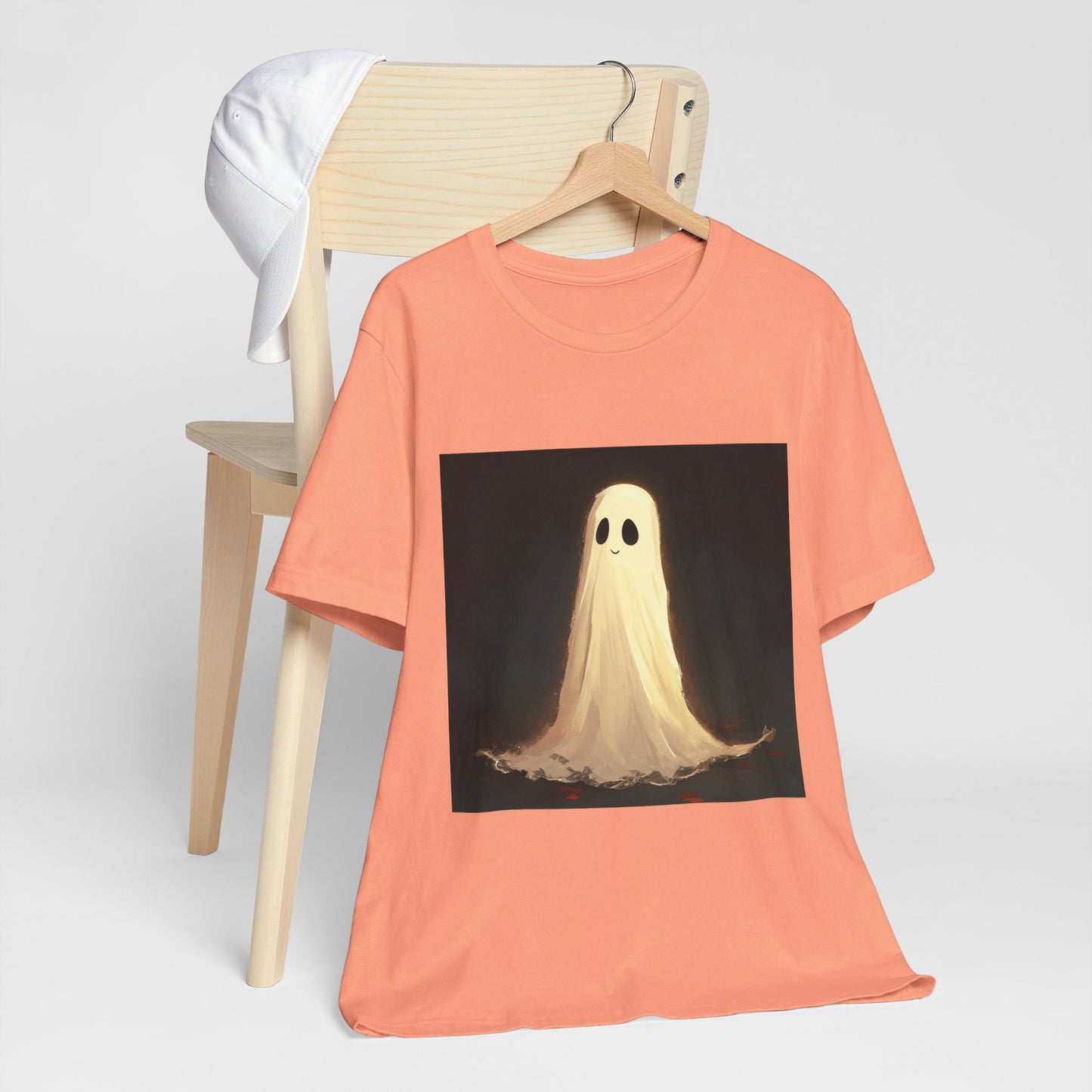 Happy Spooky Ghost Unisex Jersey Short Sleeve Tee