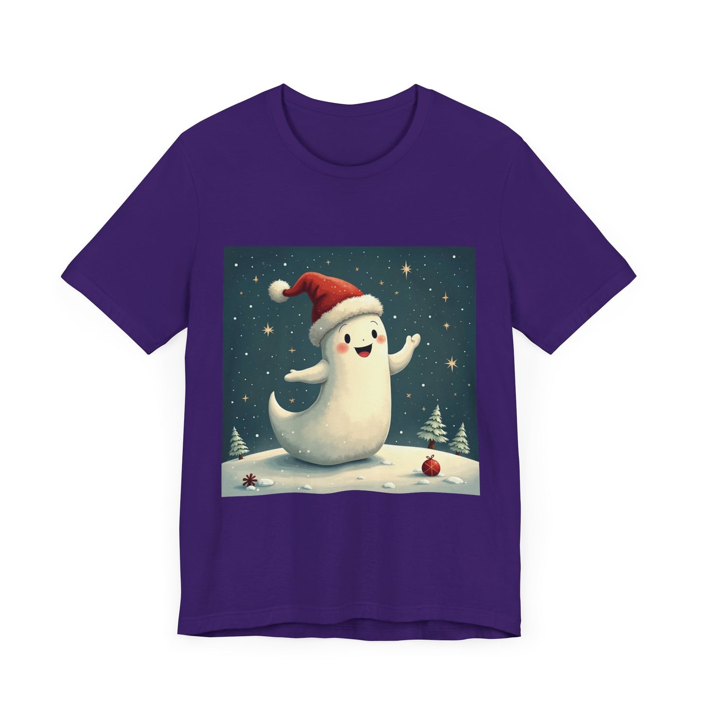 Cute Winter Ghost Unisex Jersey Tee