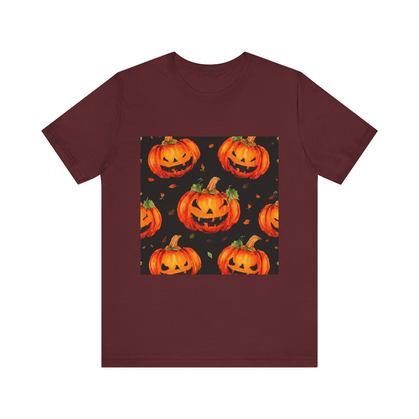 Happy Pumpkin Pattern Unisex Jersey Short Sleeve Tee