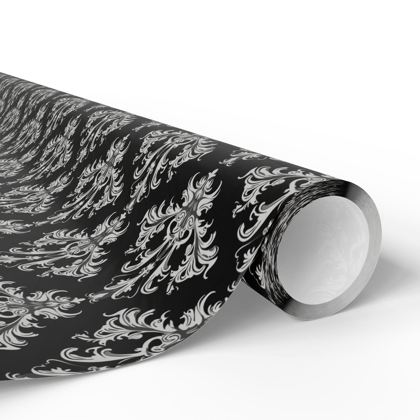 Gray and Black Victorian Pattern Wrapping Papers