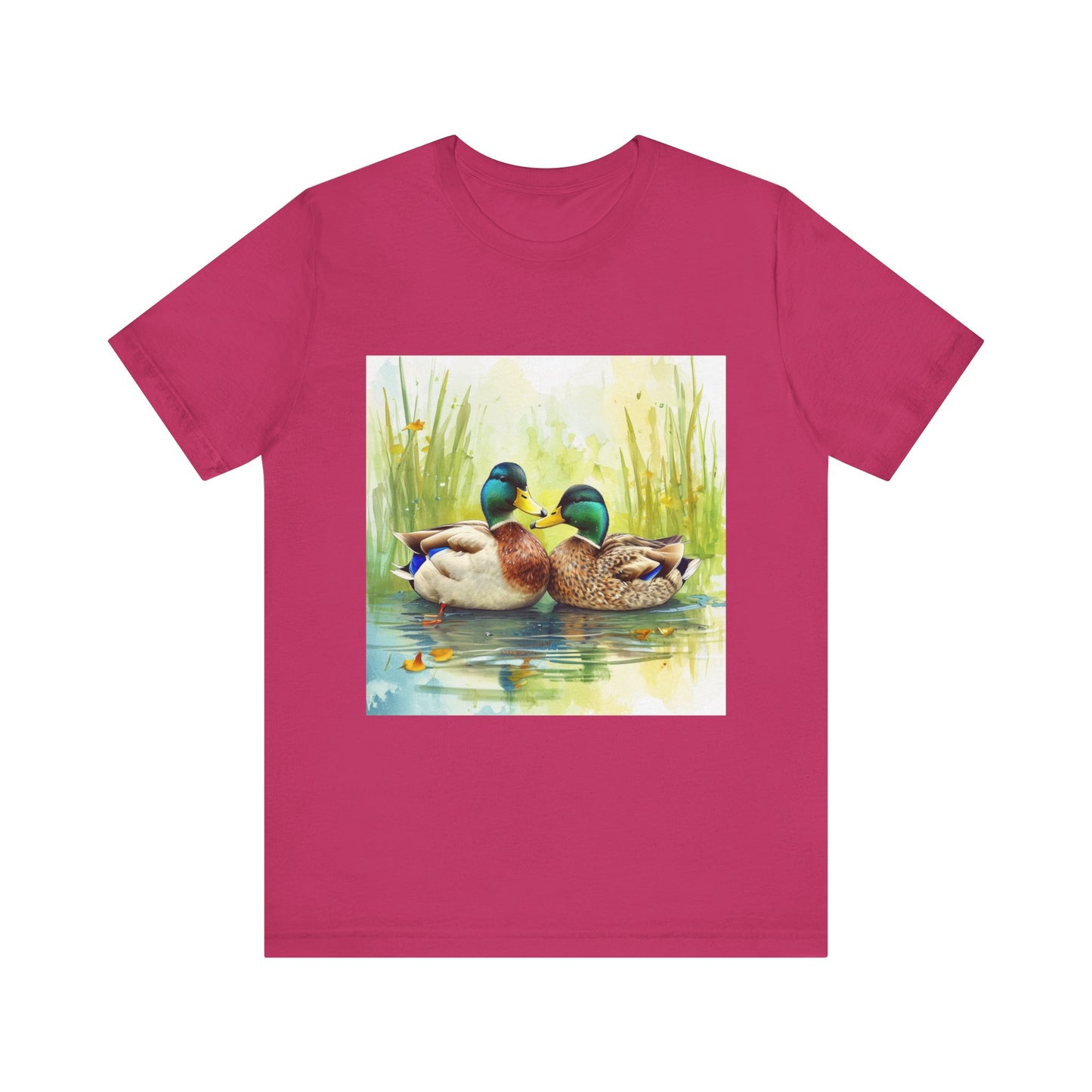 Cute Mallard Ducks Unisex Jersey Short Sleeve Tee