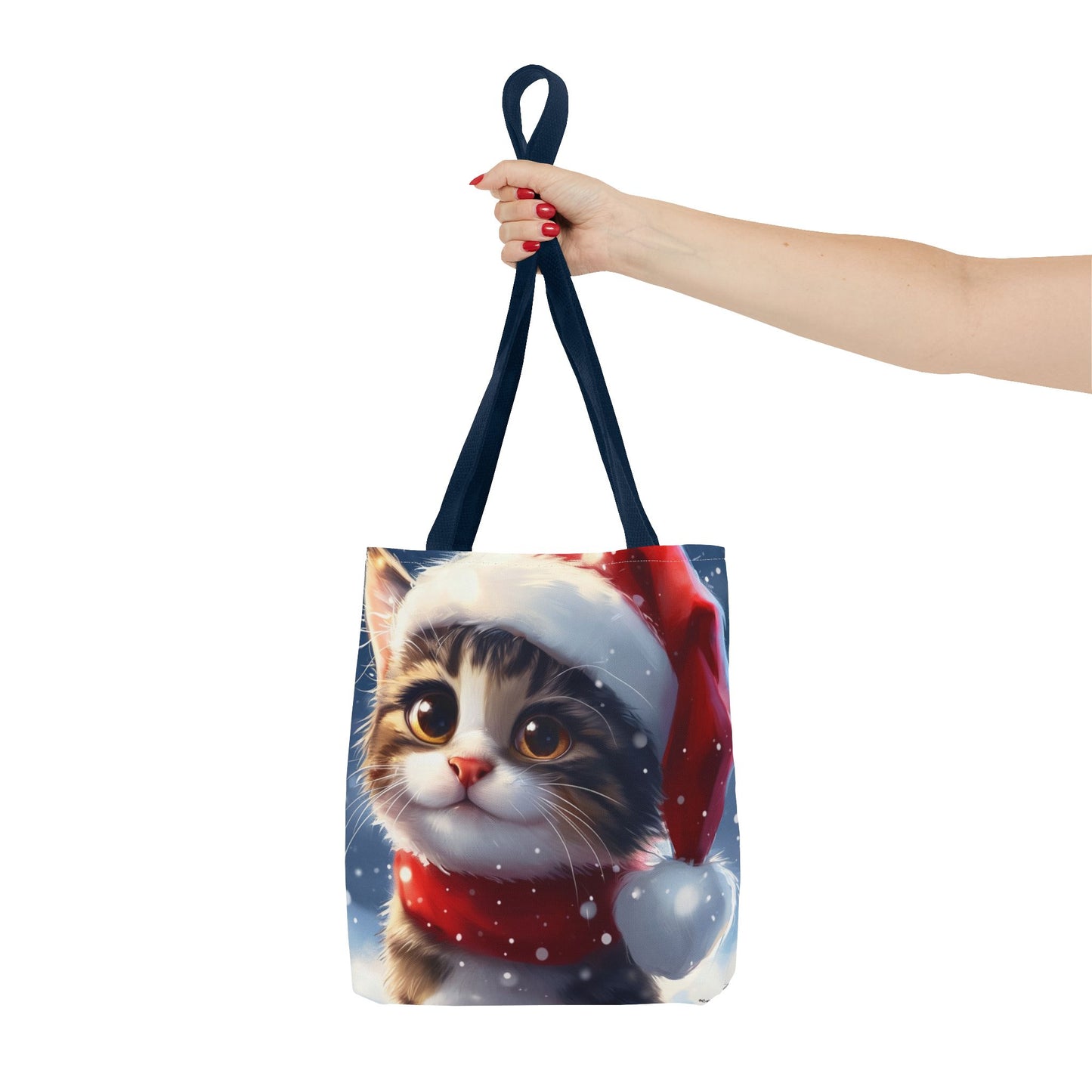 Cute Holiday Cat Tote Bag (AOP)