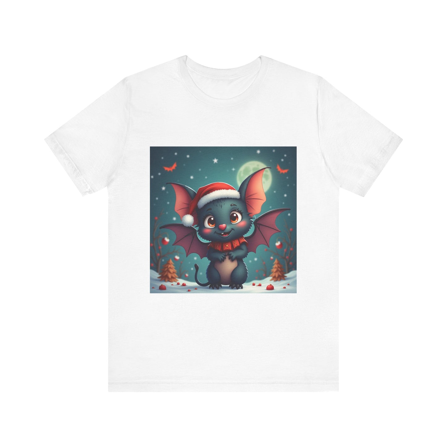 Cartoon Festive Bat Unisex Jersey Tee