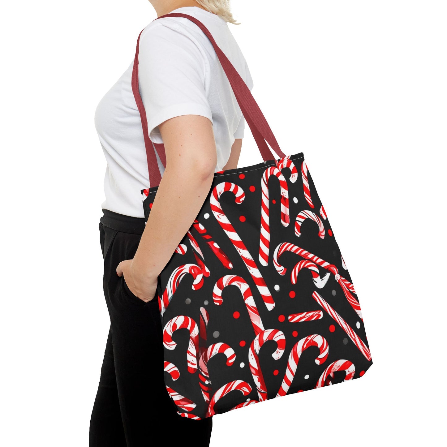 Cute Candy Canes Tote Bag (AOP)