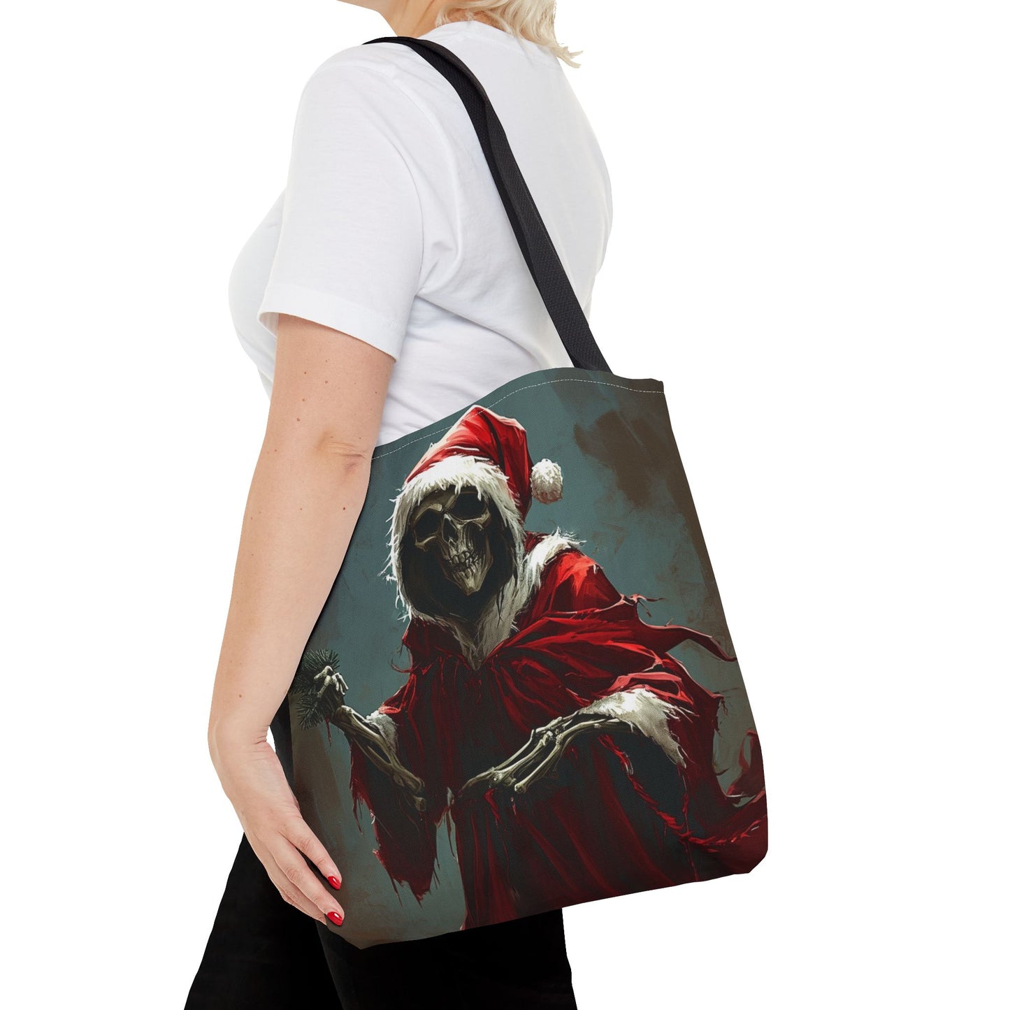 Santa Grim Reaper Tote Bag (AOP)