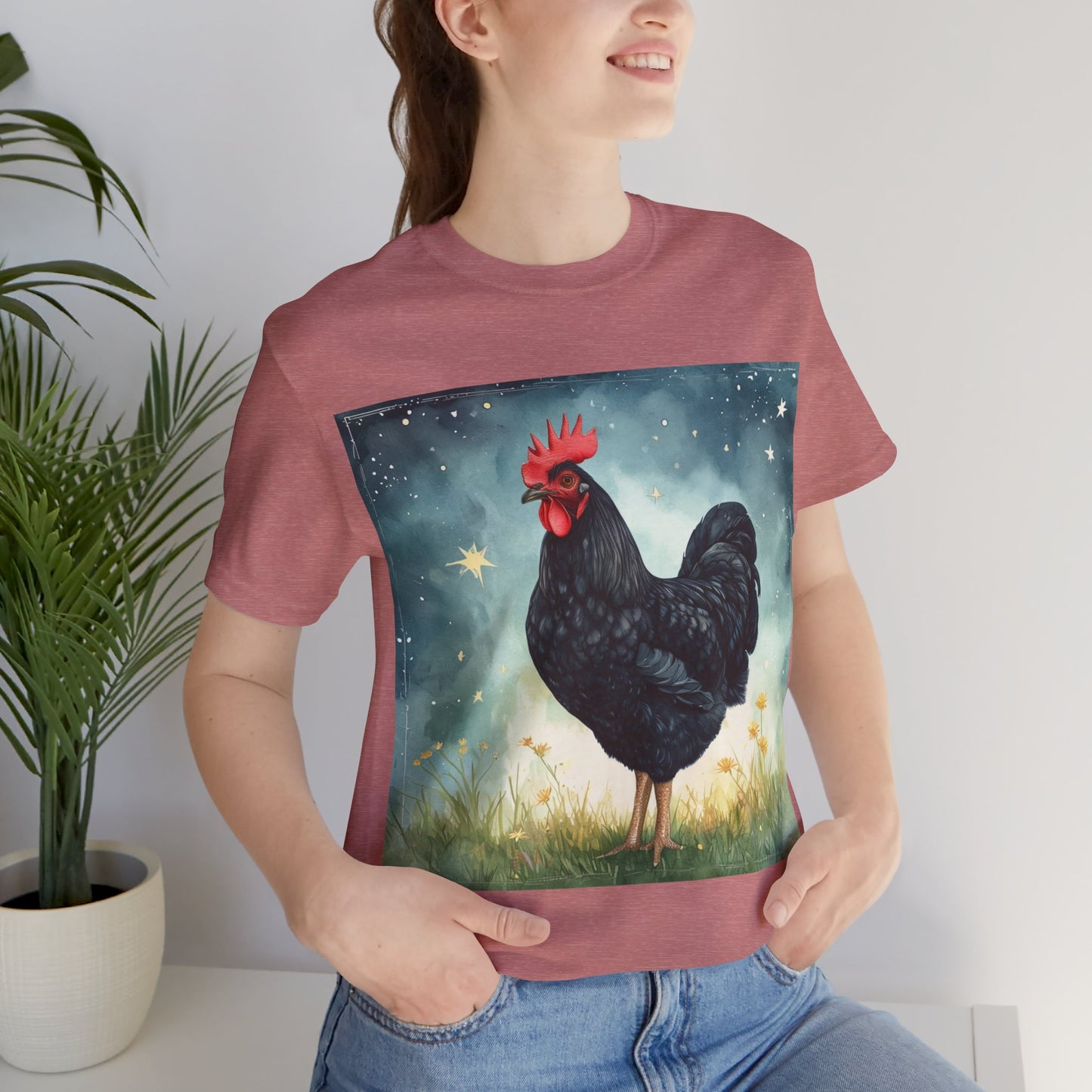 Black Chicken Unisex Jersey Short Sleeve Tee