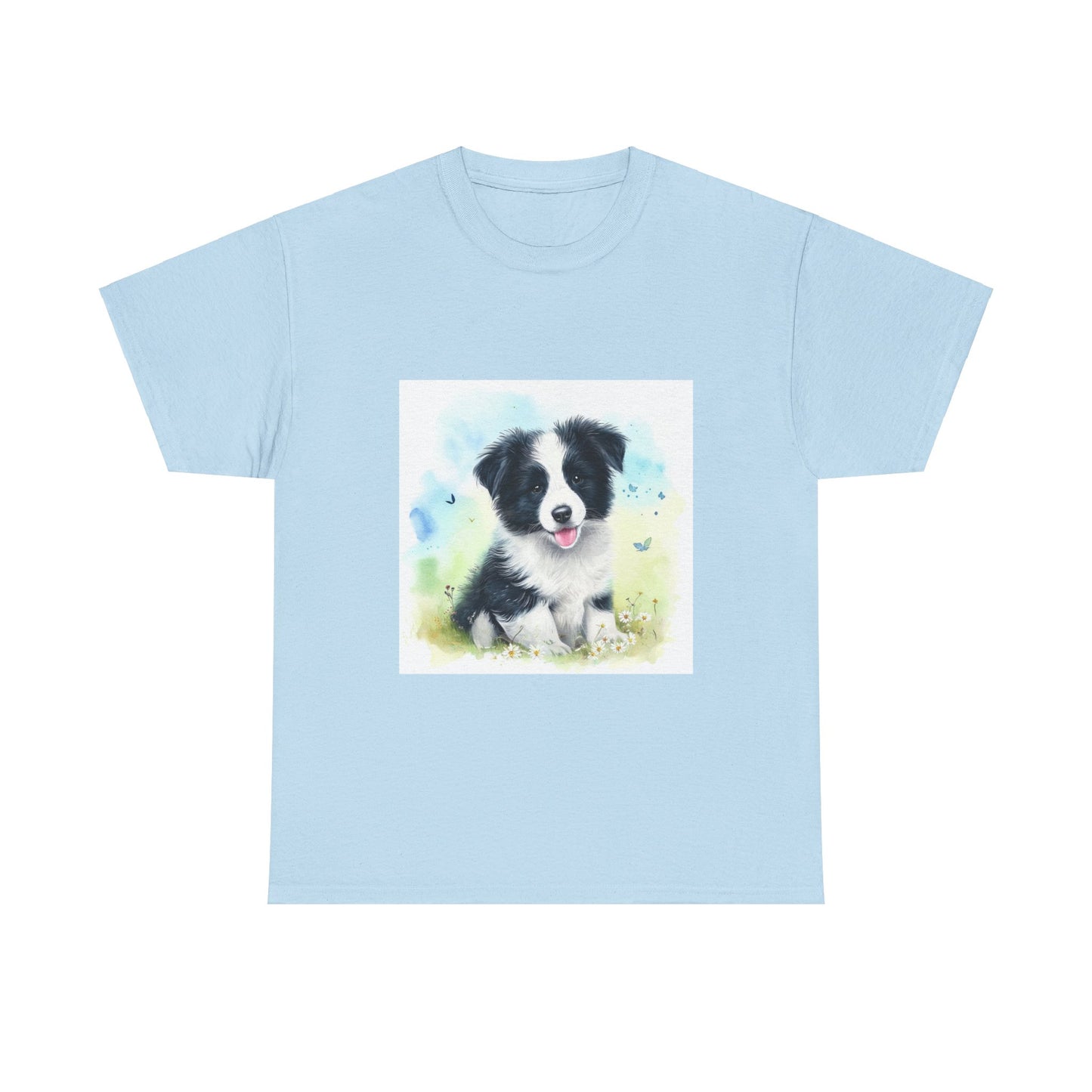 Border Collie Puppy Unisex Heavy Cotton Tee