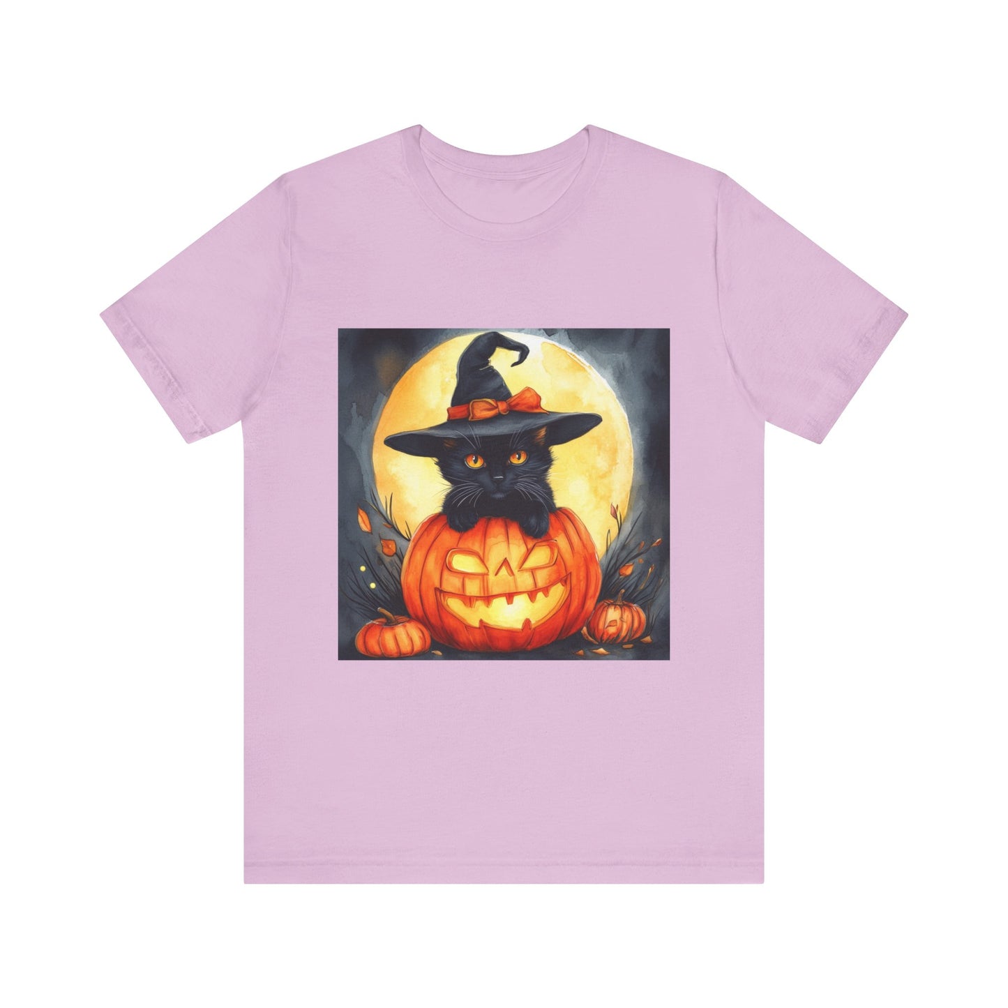 Cat inside Jack o' Lantern Unisex Jersey Short Sleeve Tee