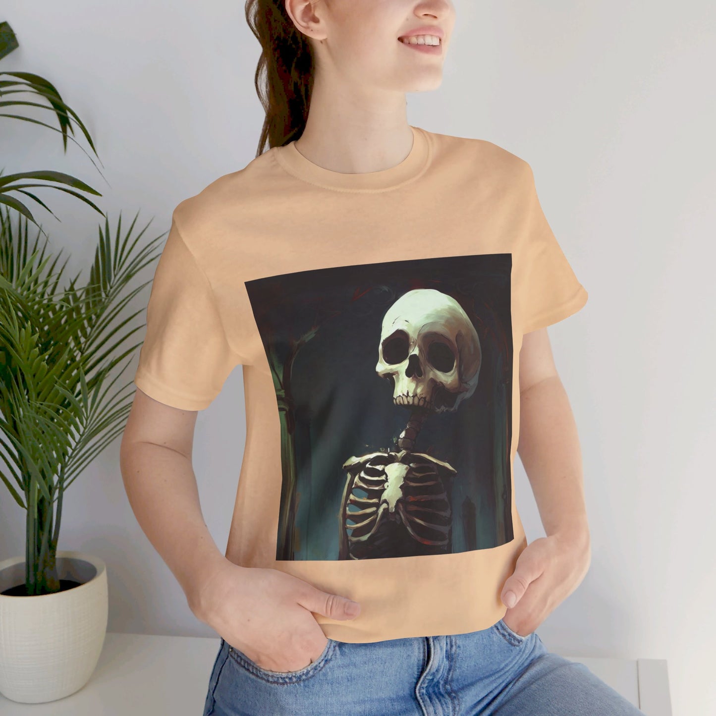 Scary Skeleton Unisex Jersey Short Sleeve Tee