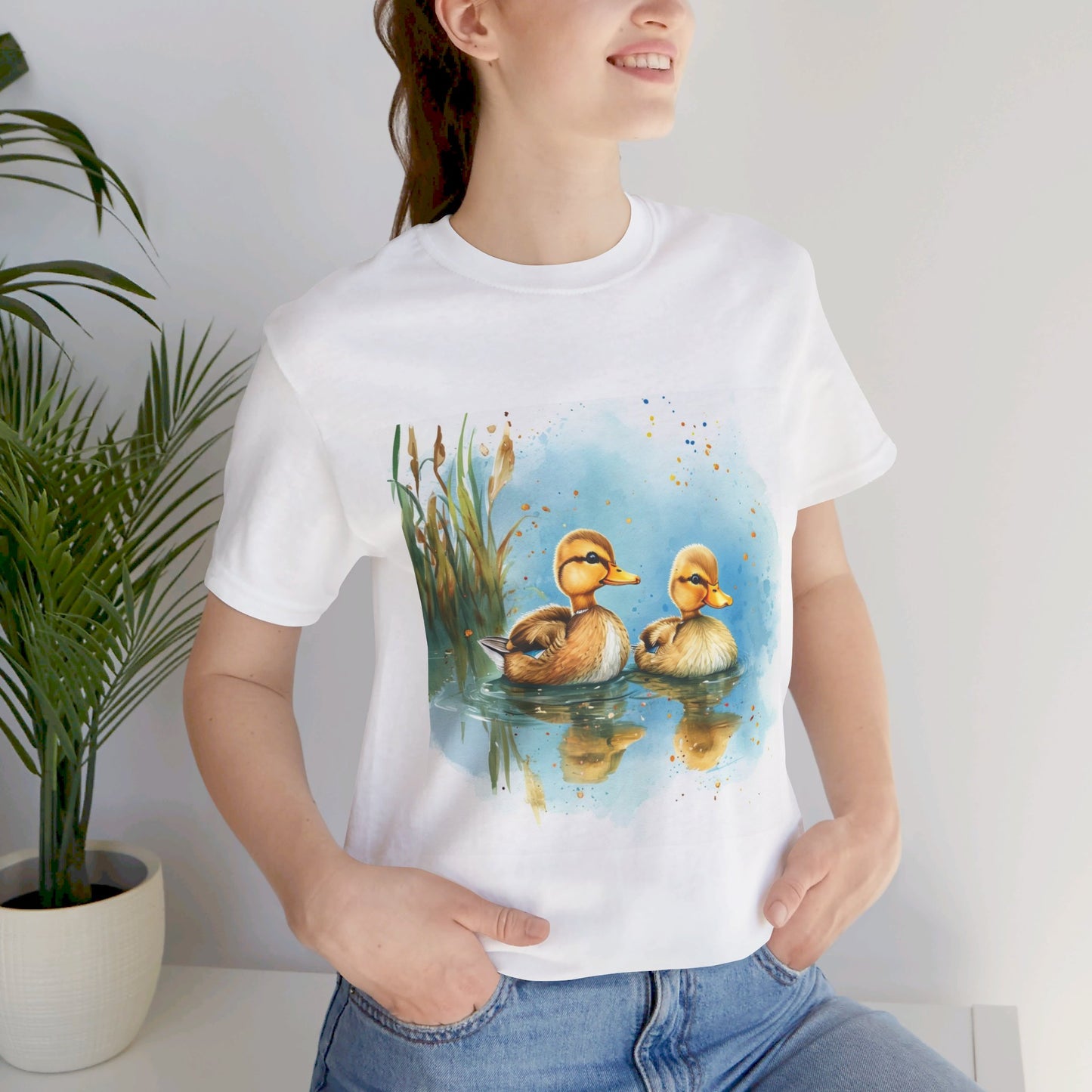 Adorable Baby Mallard Ducks Unisex Jersey Short Sleeve Tee