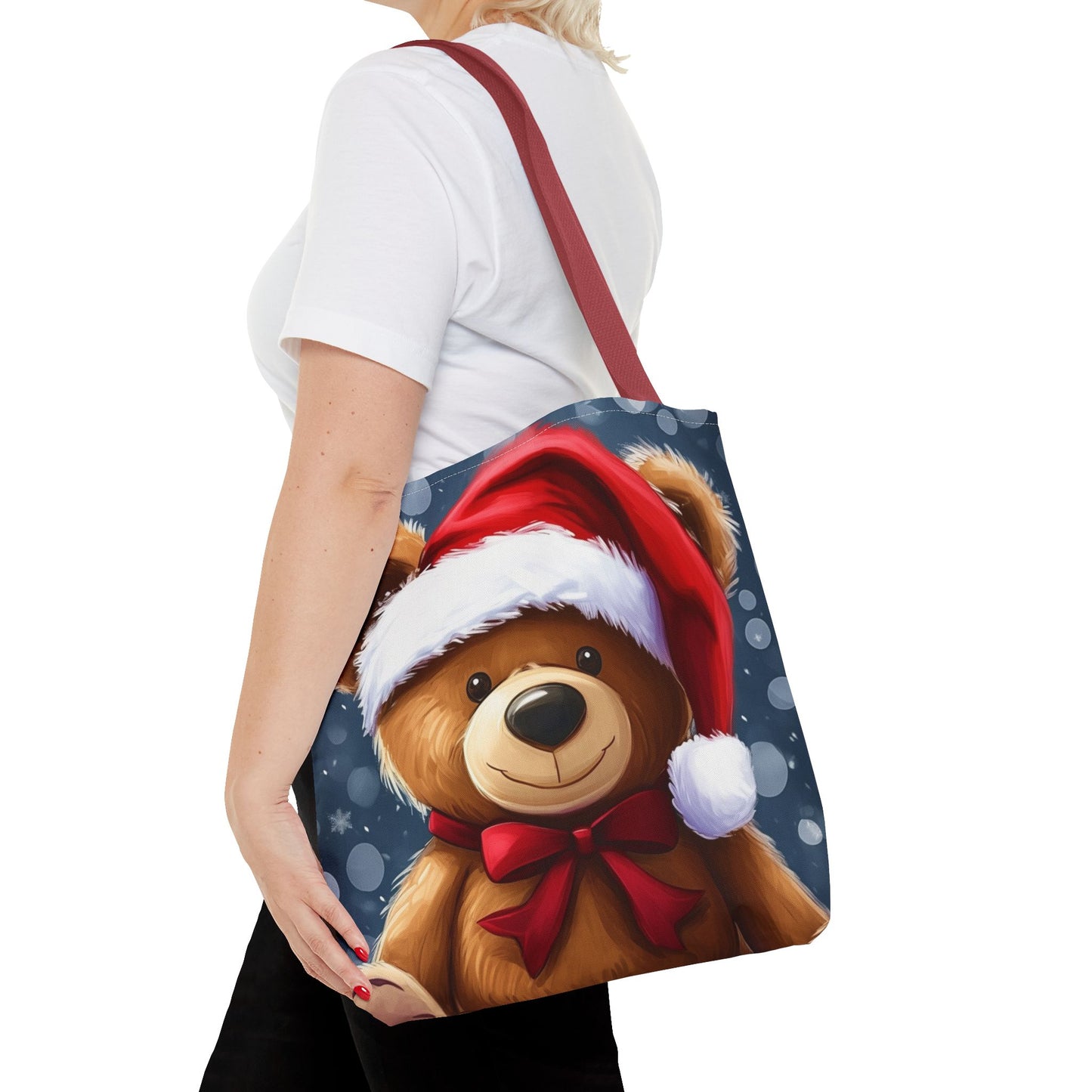 Cute Holiday Teddy Tote Bag (AOP)