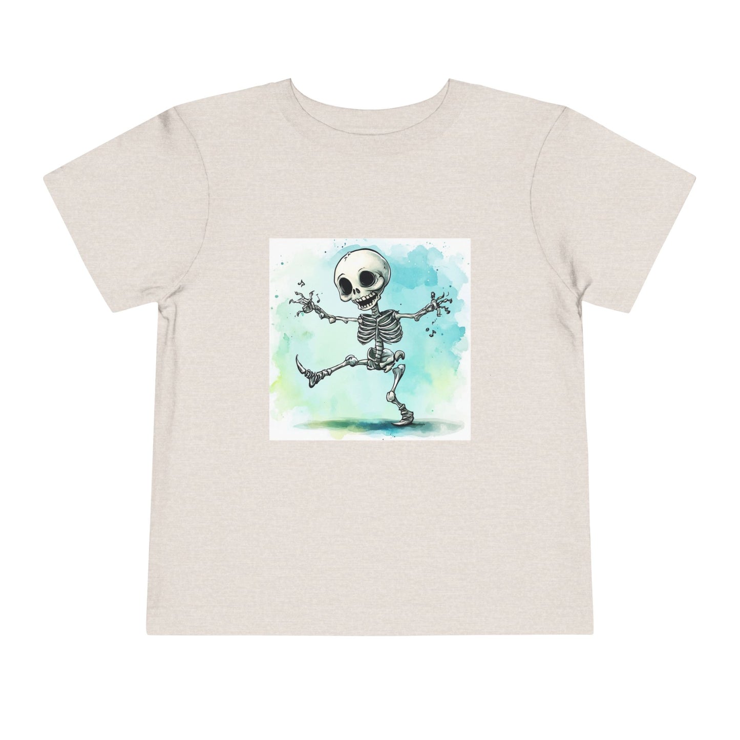 Cute Happy Skeleton Toddler Short Sleeve Tee