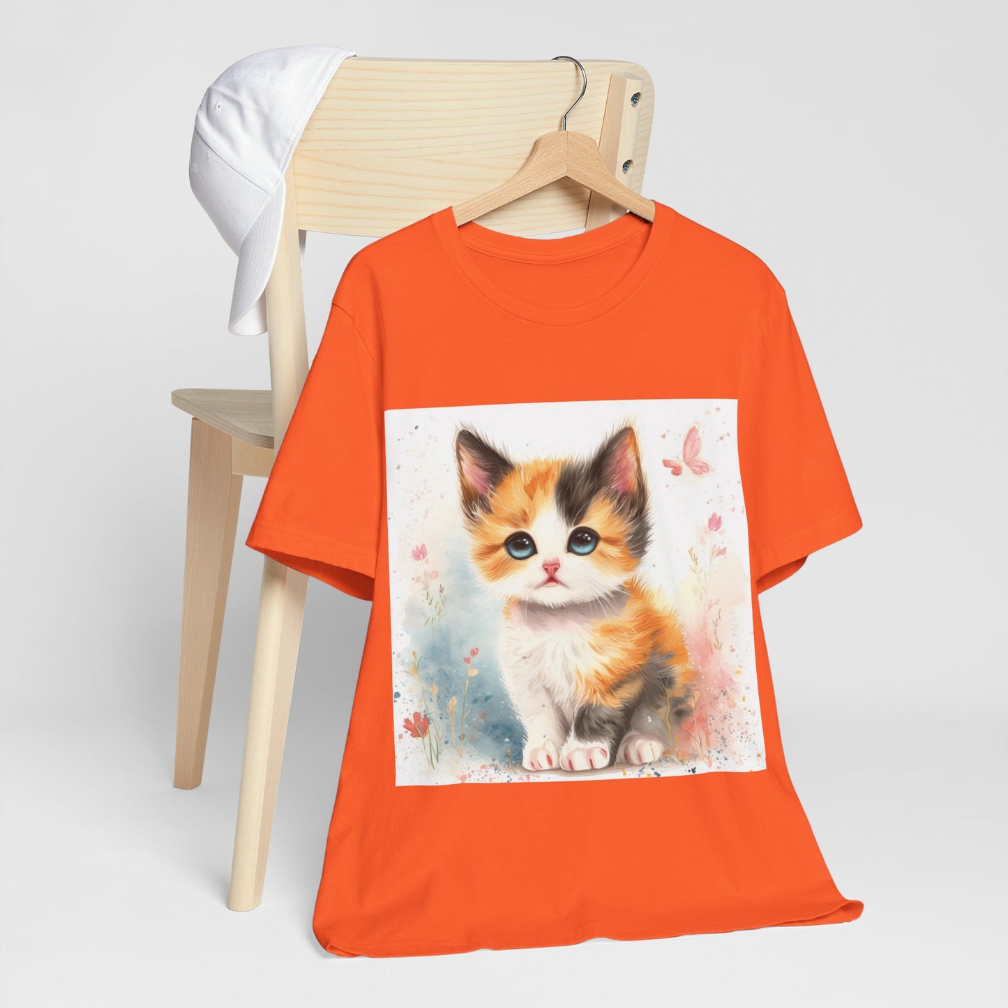 Butterfly Calico Kitten Unisex Jersey Short Sleeve Tee