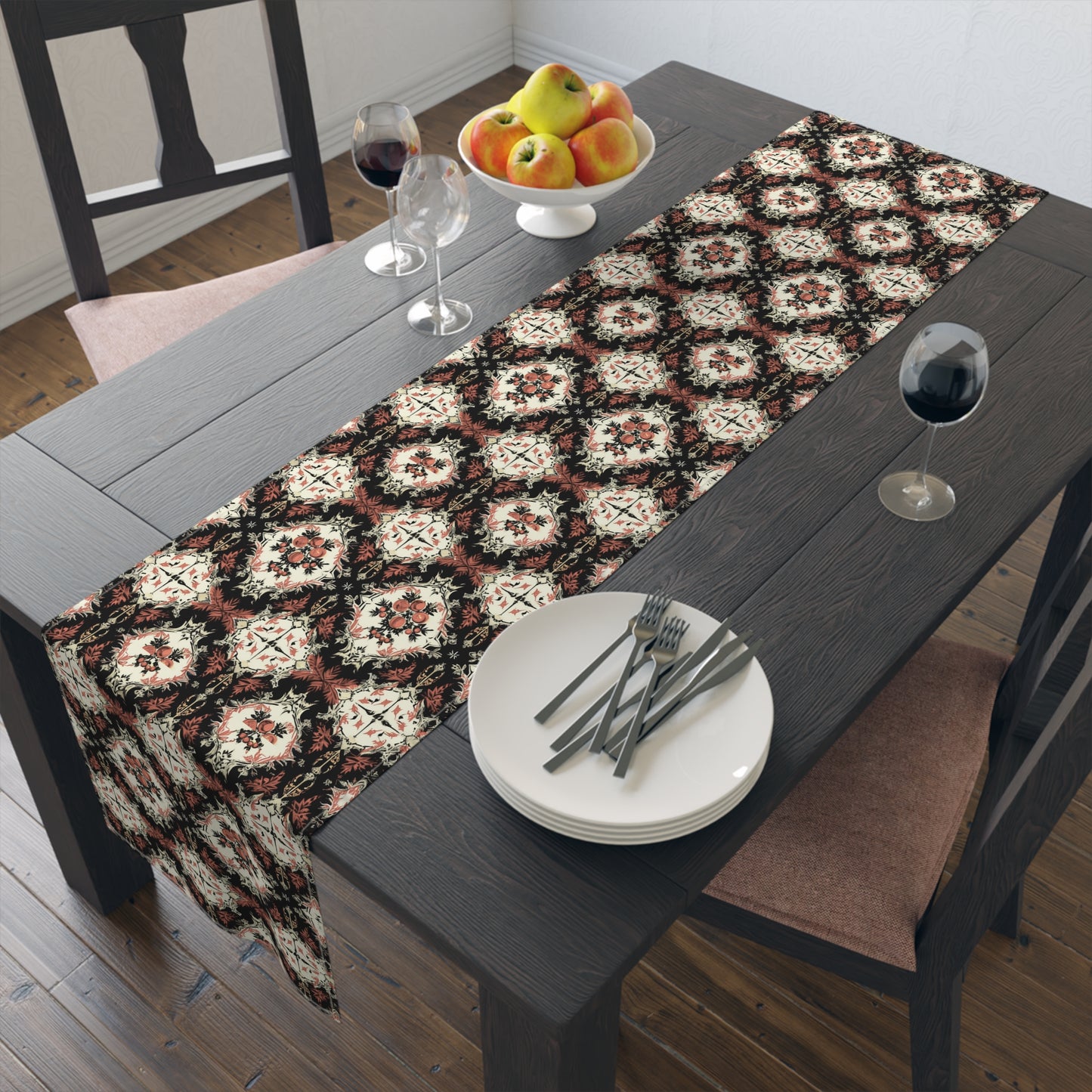 Gothic Holly Table Runner (Cotton, Poly)